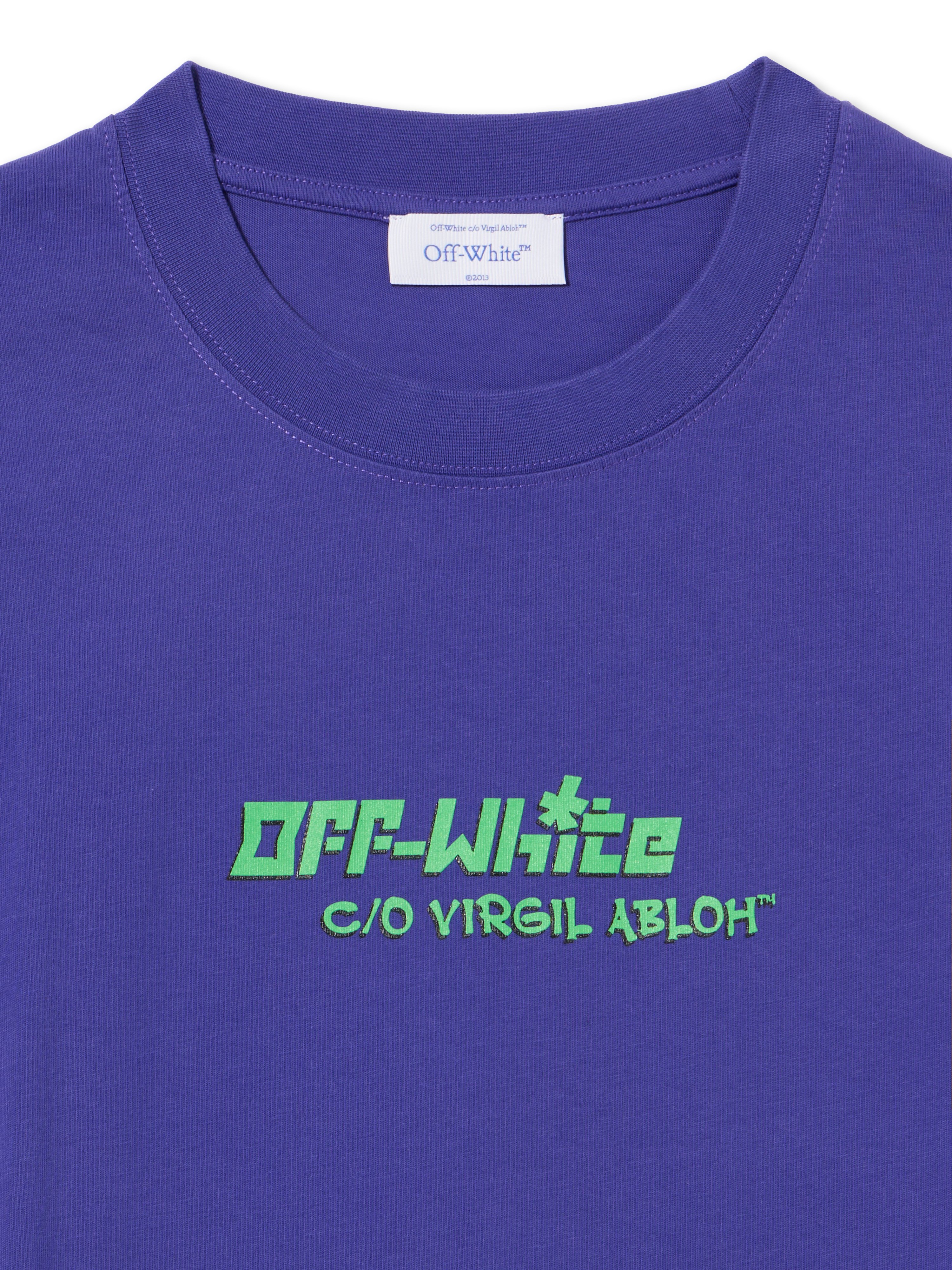  Off White Barber 2 T-shirt - Male  Deep Blue - Black S 