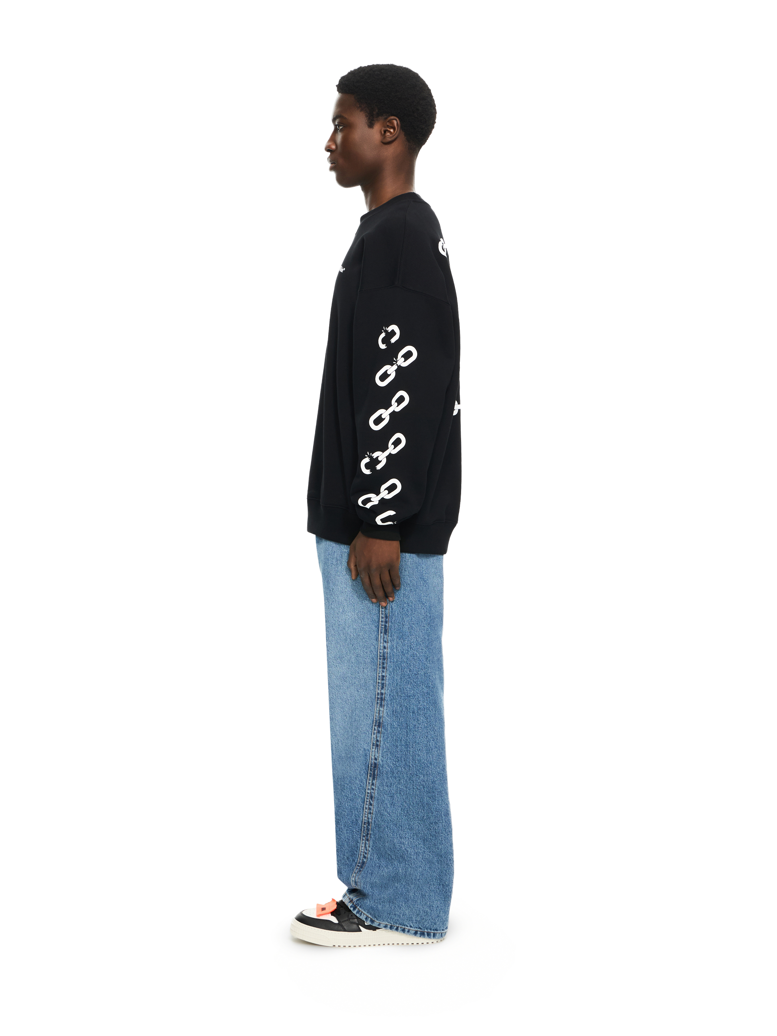  Off White Chain Arrow Skate Sweatshirt - Male Pullover Black Xs 