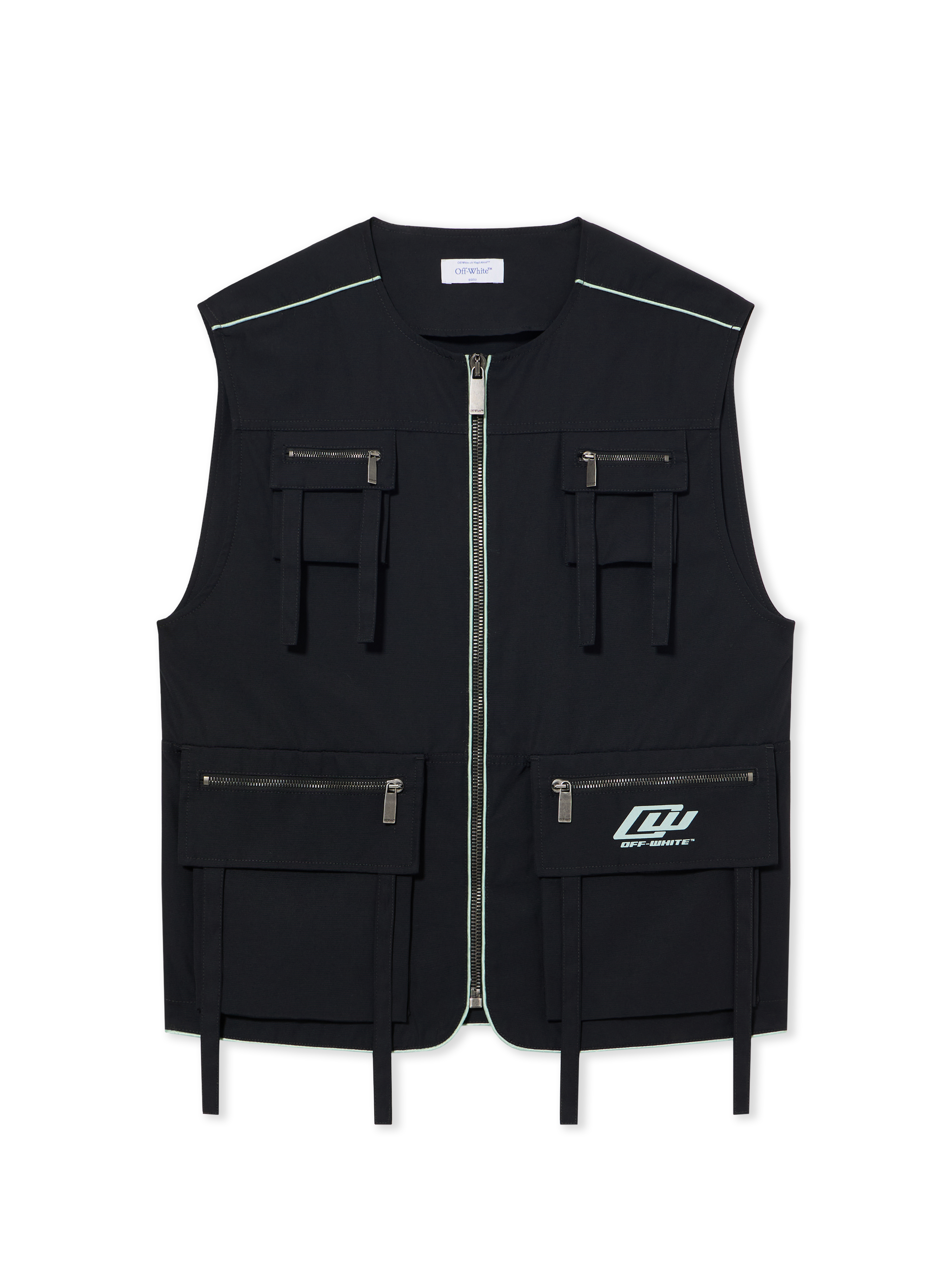 Off White Uomo Nero Gilet Multipocket Cordura - Capispalla 50