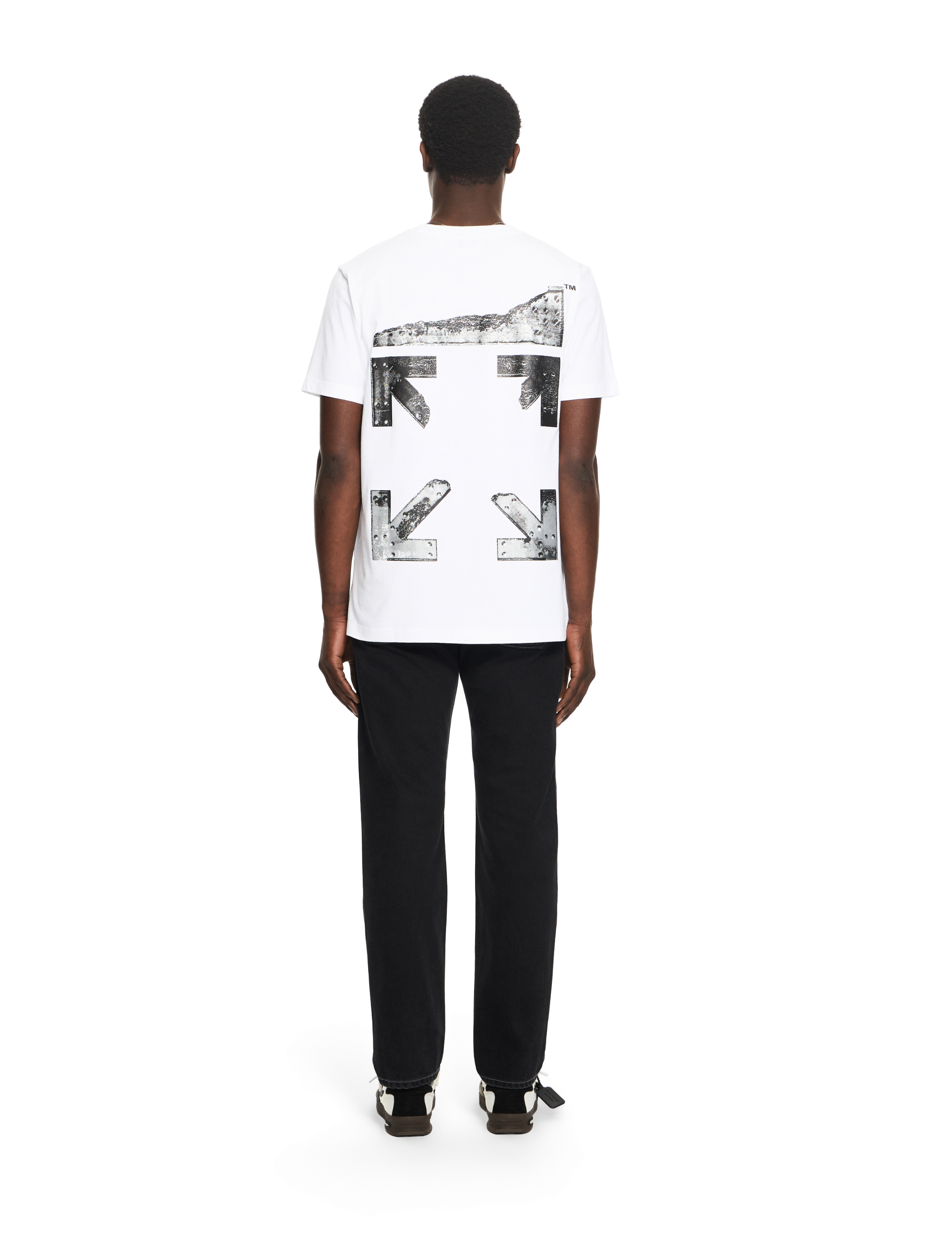 Off-white Graphic Print Crew Neck Short Sleeve T-shirt In White