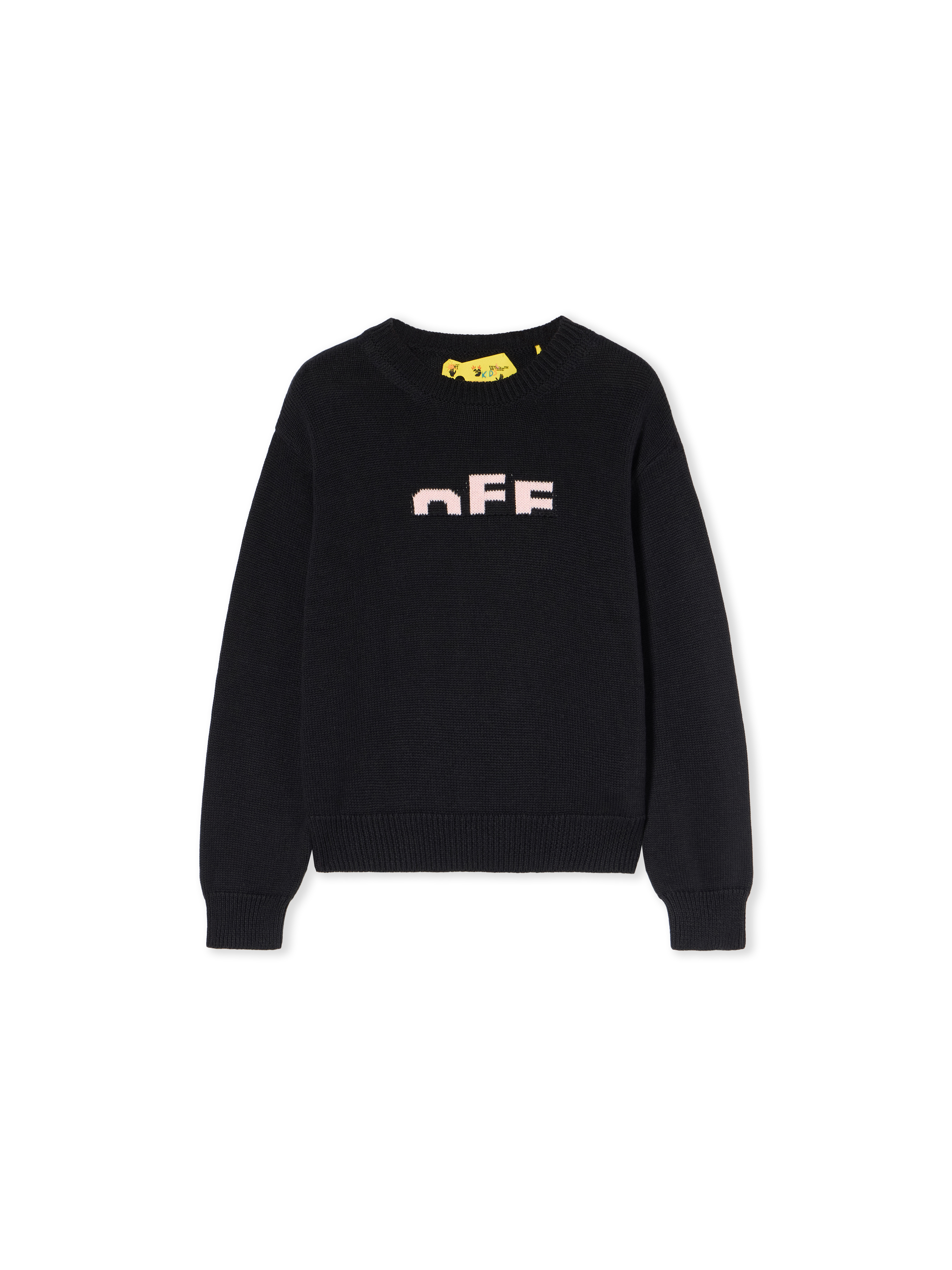 Type Logo Sweater in BLACK - SOFT PINK | Off-White™