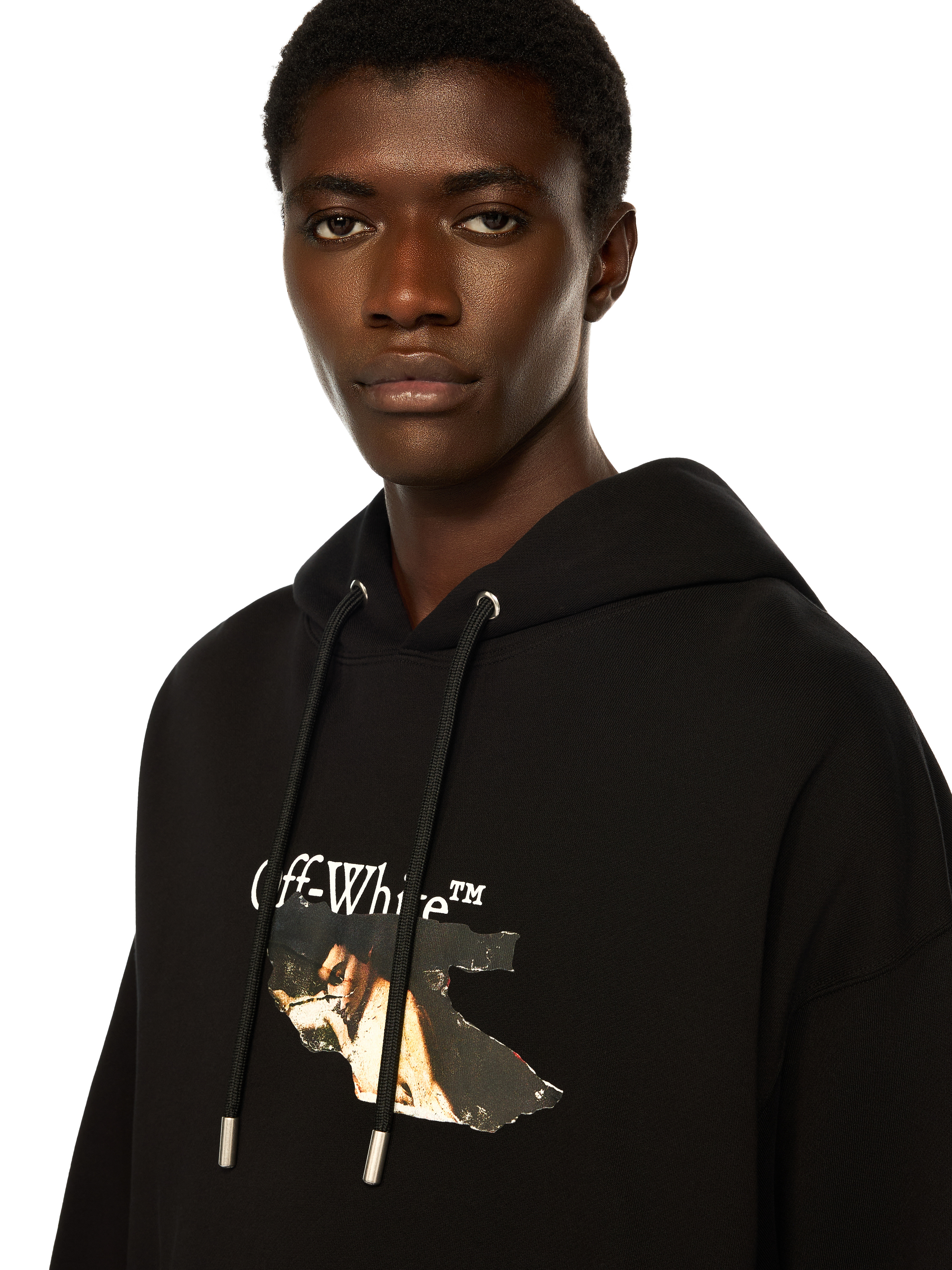 Paint Arrow Skate Hoodie in BLACK - WHITE for Men | Off-White™