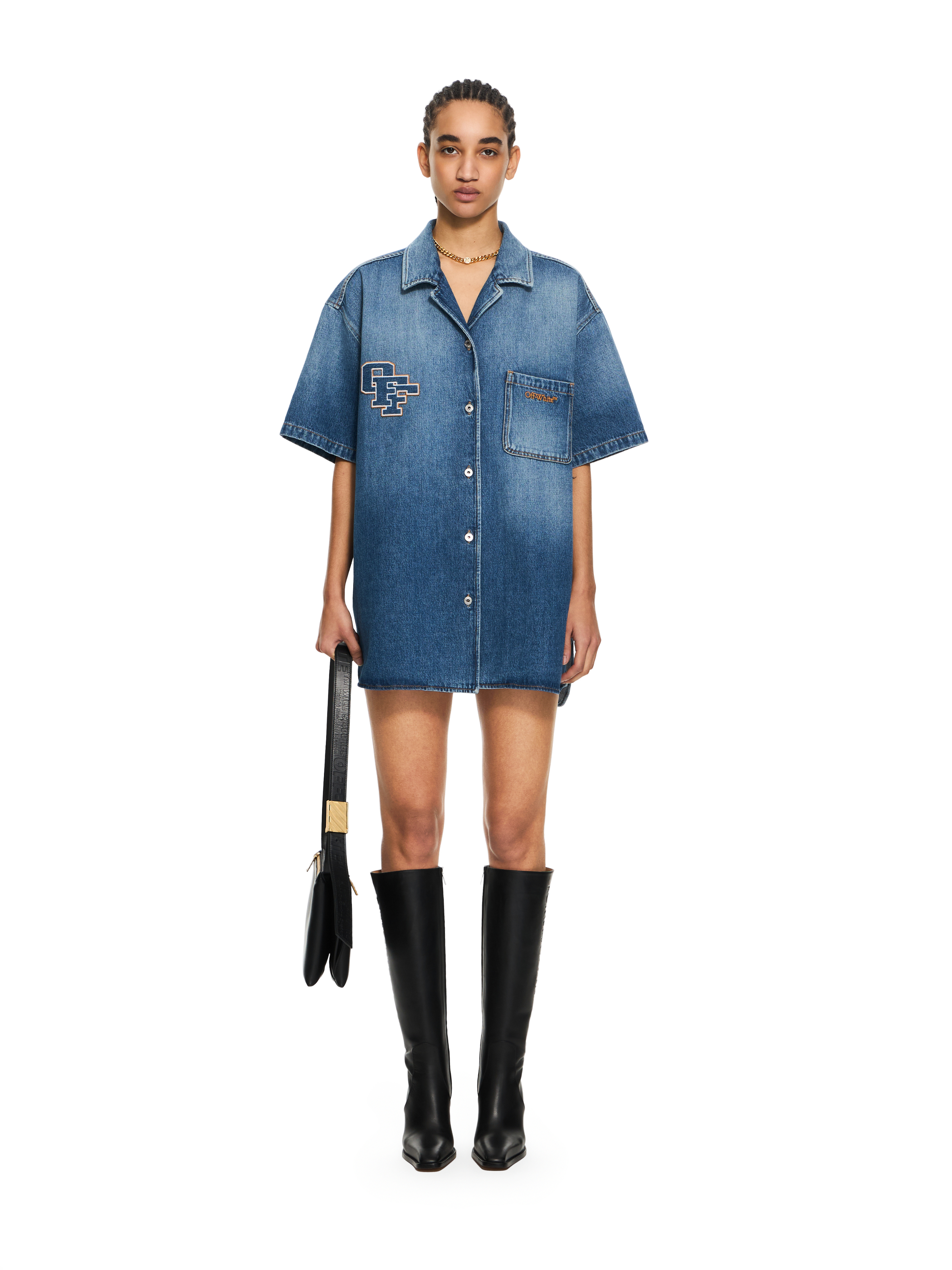 Off-White Royal Patch Denim Dress