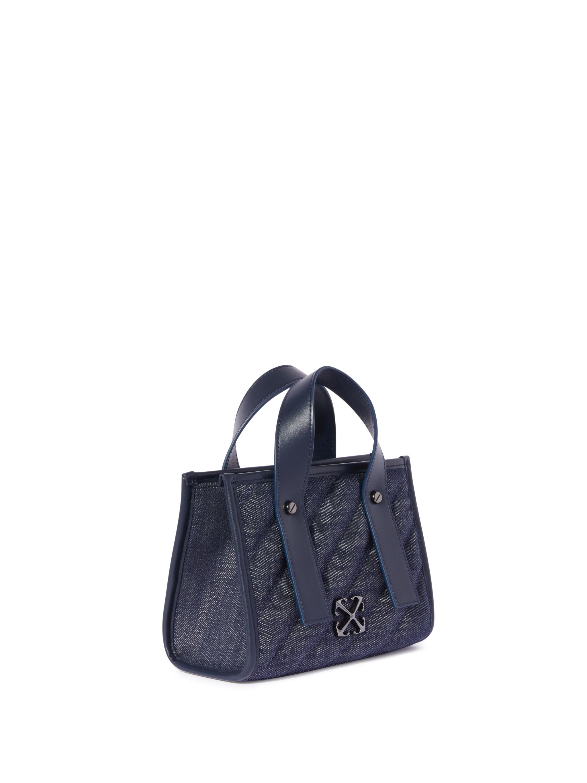 Off-white Quilting Tote Bag Denim Dark Blue - No C In Blue
