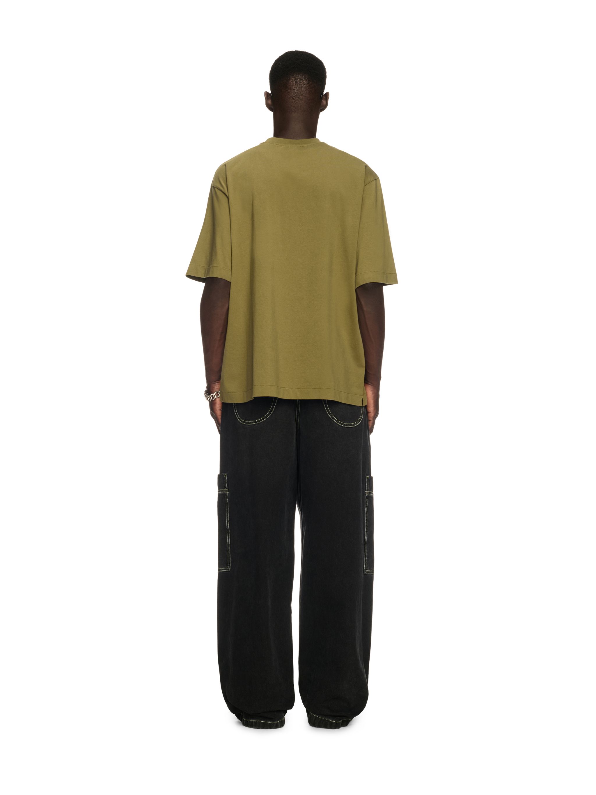 Off-white Green Winter Stamp T-shirt In Green
