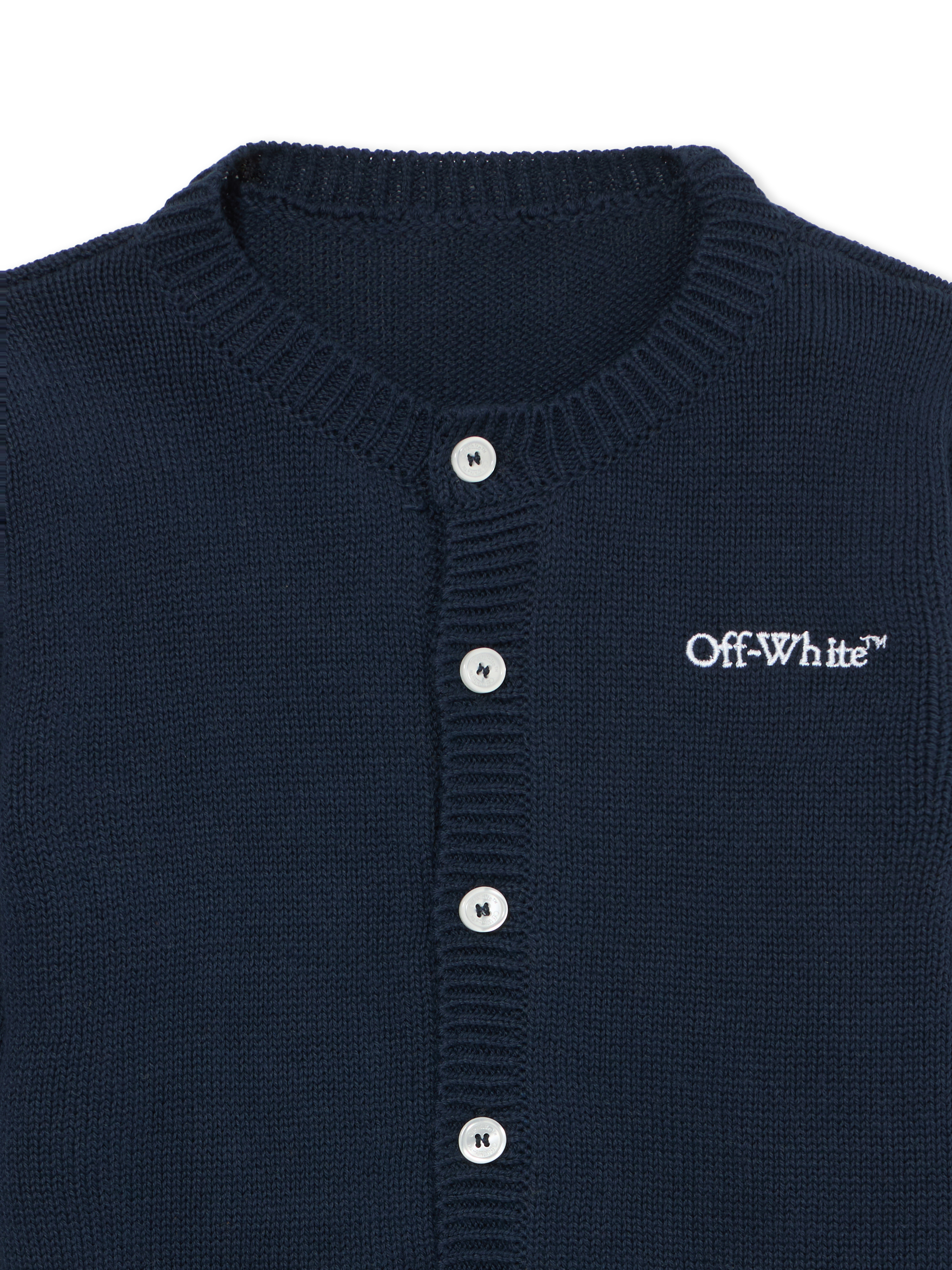  Off White Bookish Diagonal Cardigan - Kids Baby Seaborne 9/12 