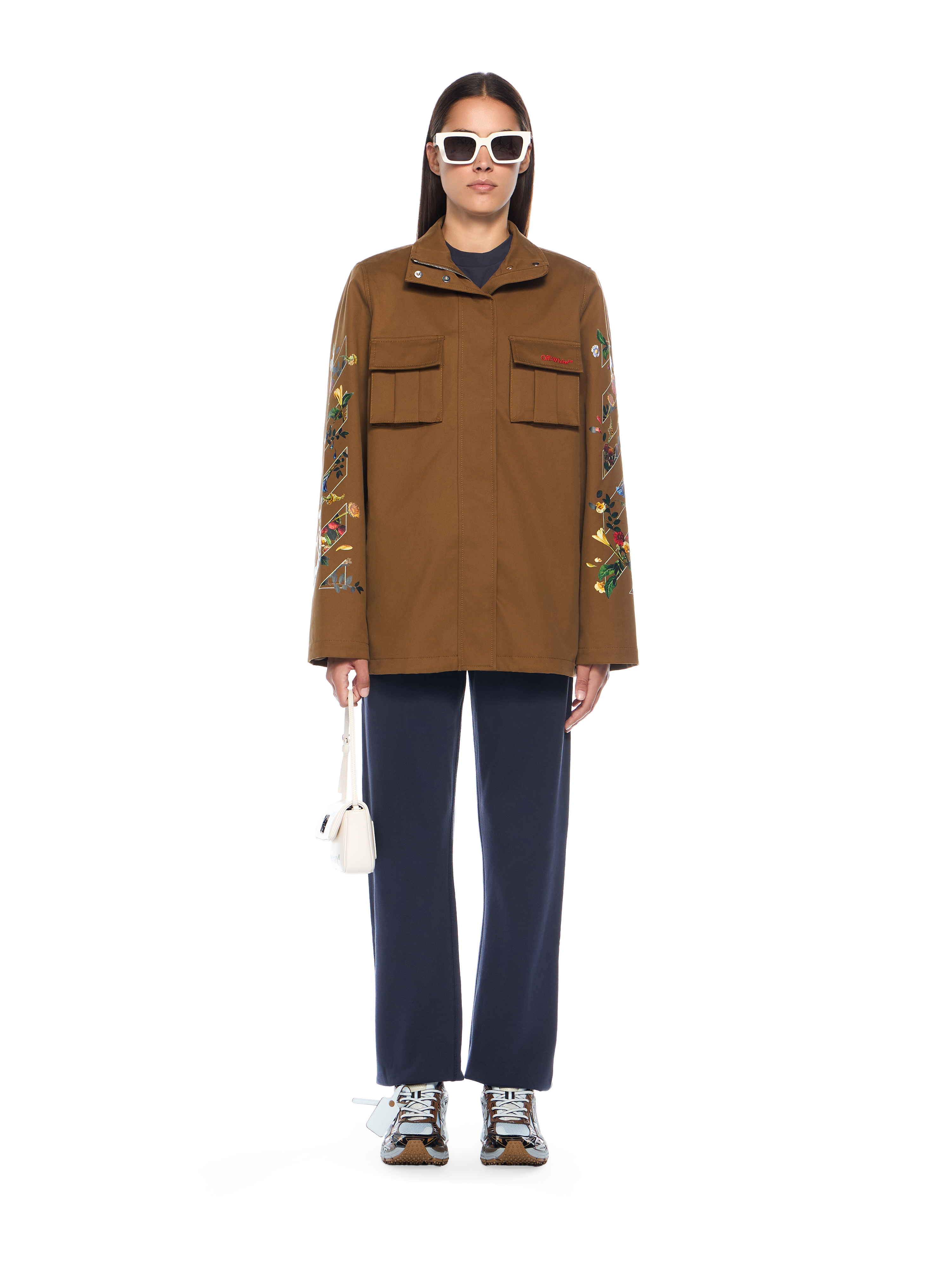  Off White Arrow Flower Field Twill Jacket - Female  Beech-beech 36 
