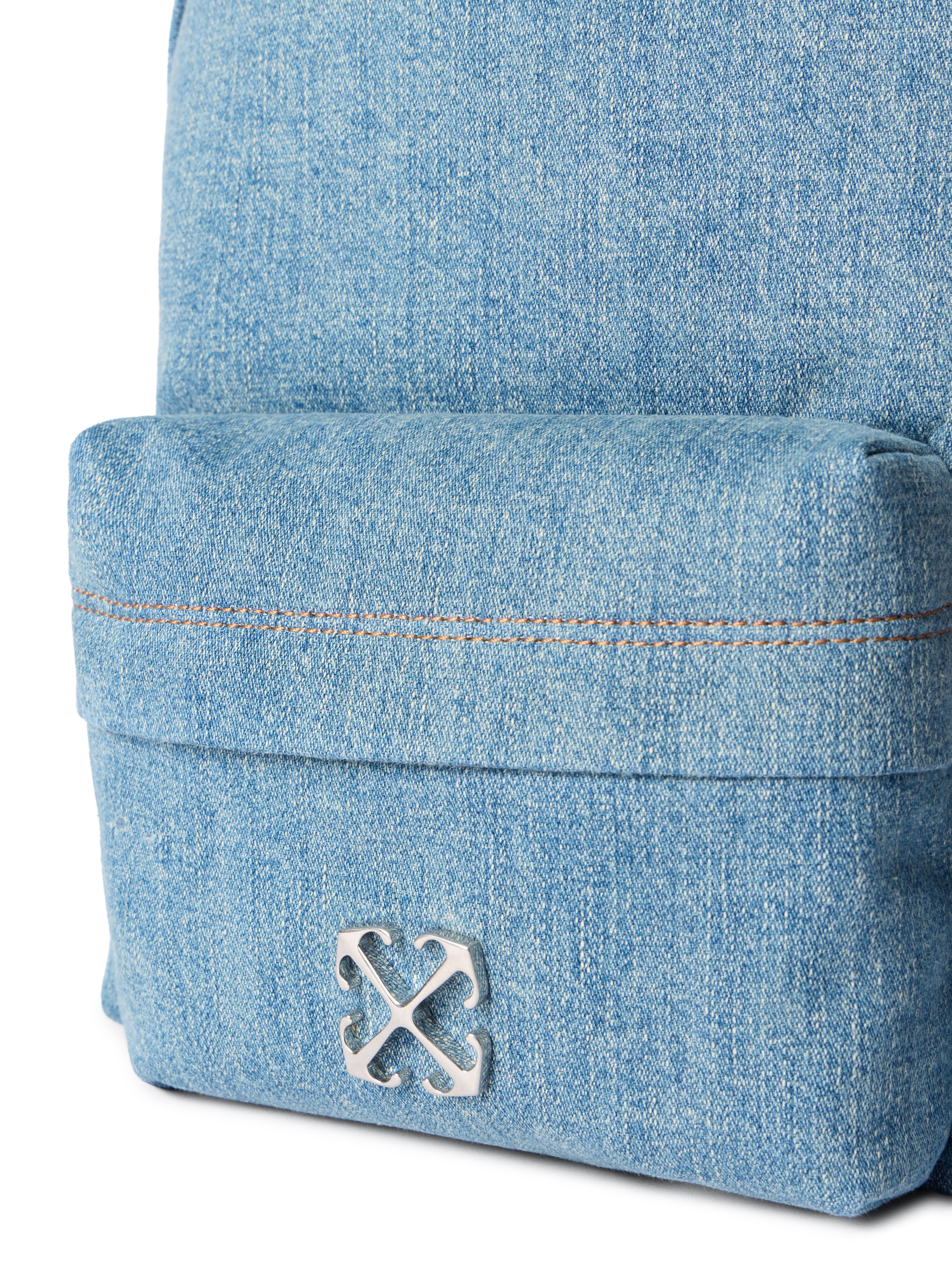 Off-white Jitney Backpack Quote Denim