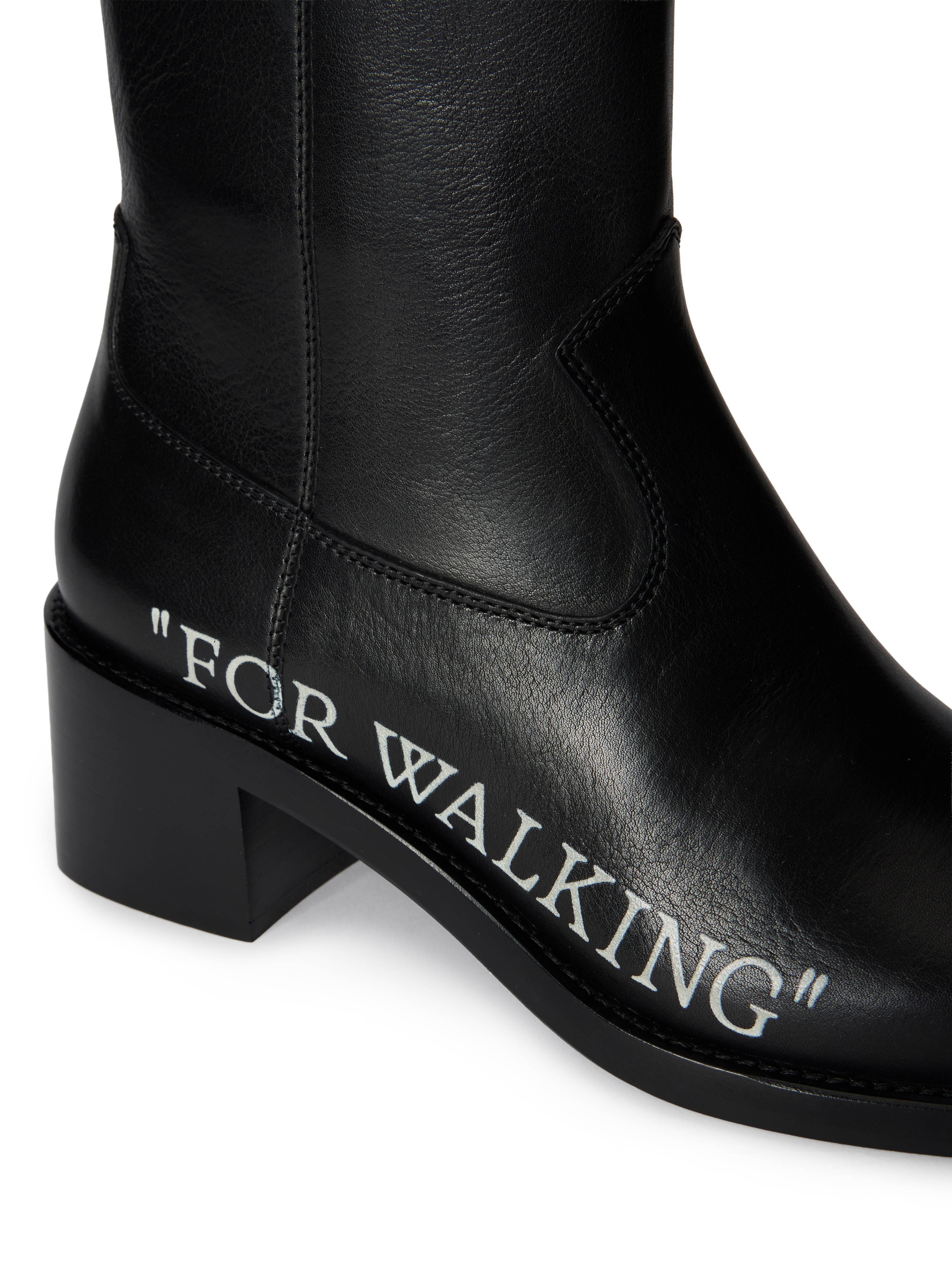 Off-white For Walking Texan Ankle Boot In Black