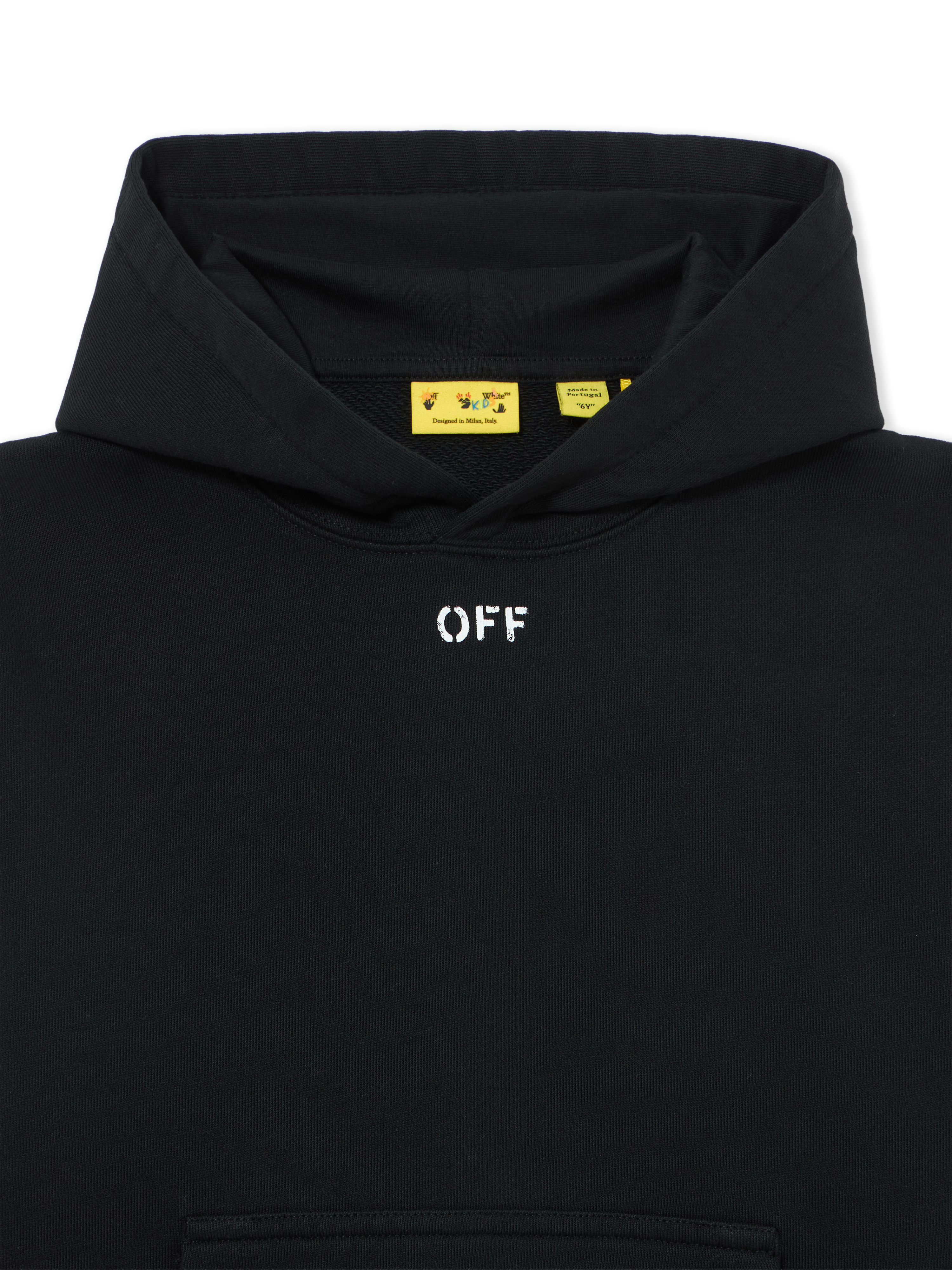  Off White Diagonal Watercolor Hoodie - Kids Mädchen Kleidung Black 8 
