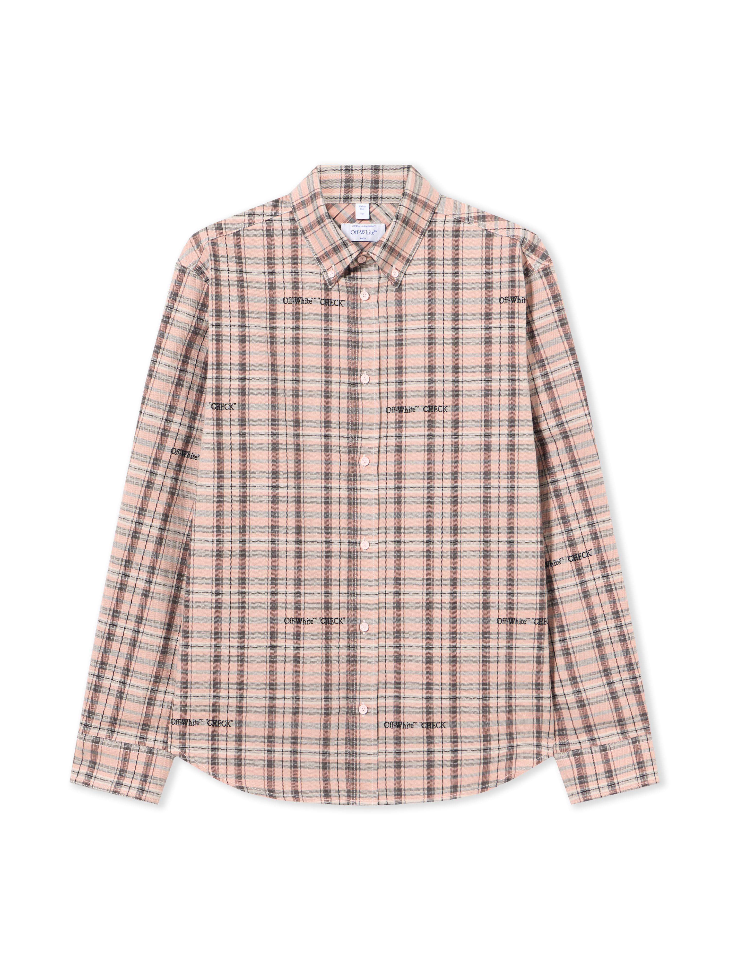 Off-white Pink Flannel Regular Shirt In Pink