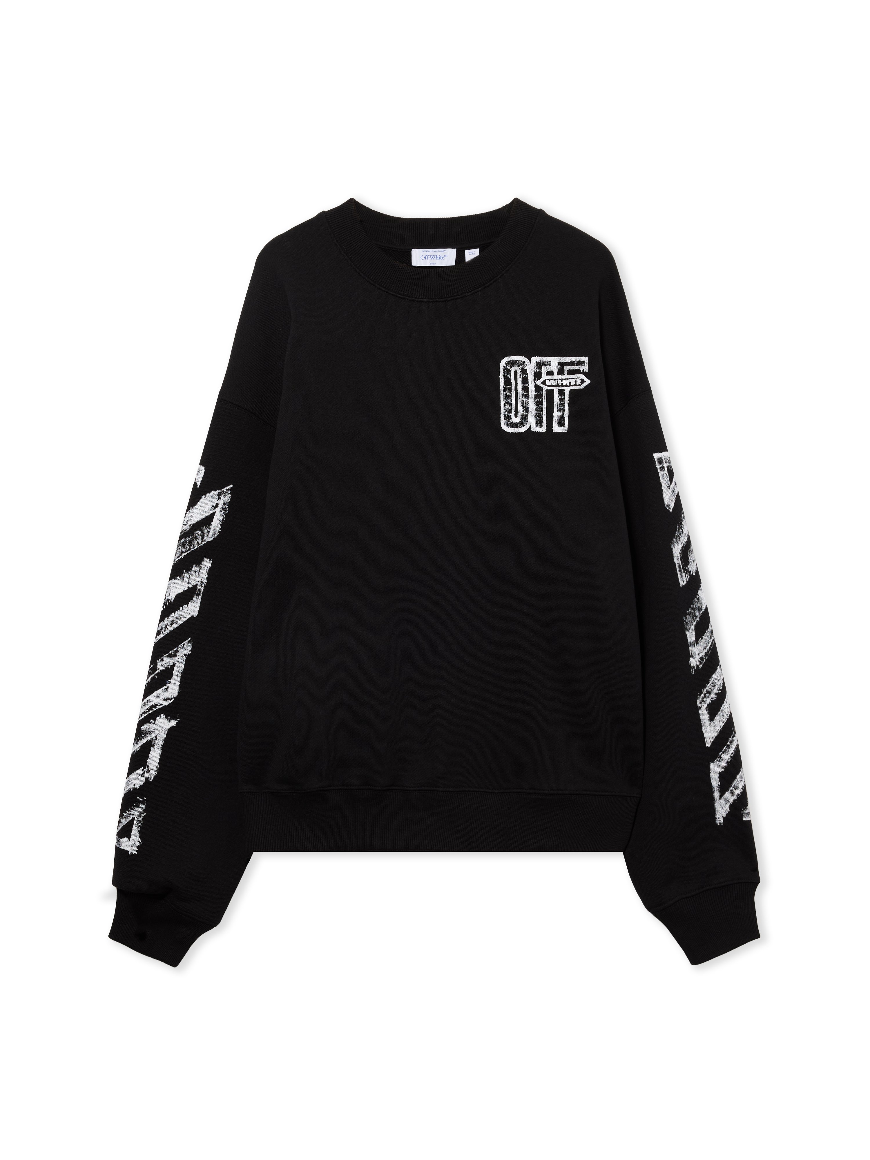 OFF WHITE Motion Arrow Skate Crewneck Sweatshirt - Male Sweatshirts Black M