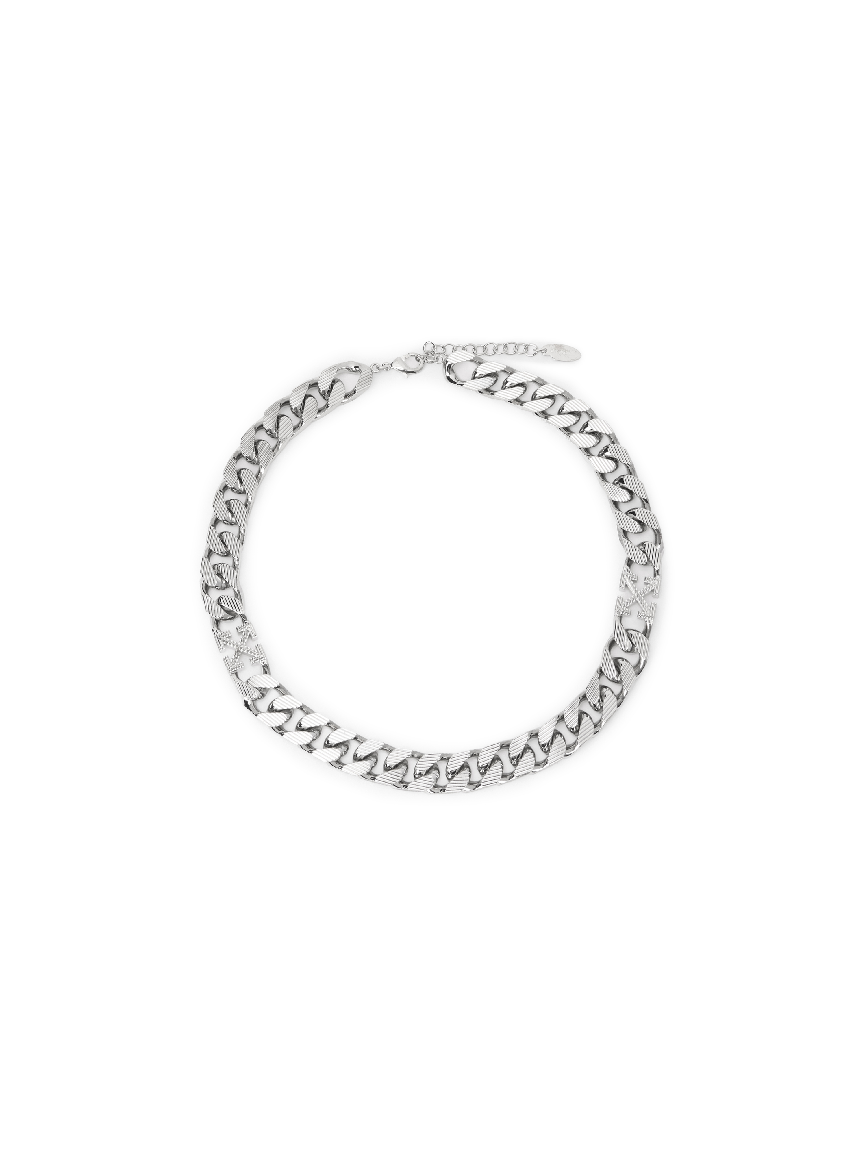 Off-White Arrow Chain Textured Necklace