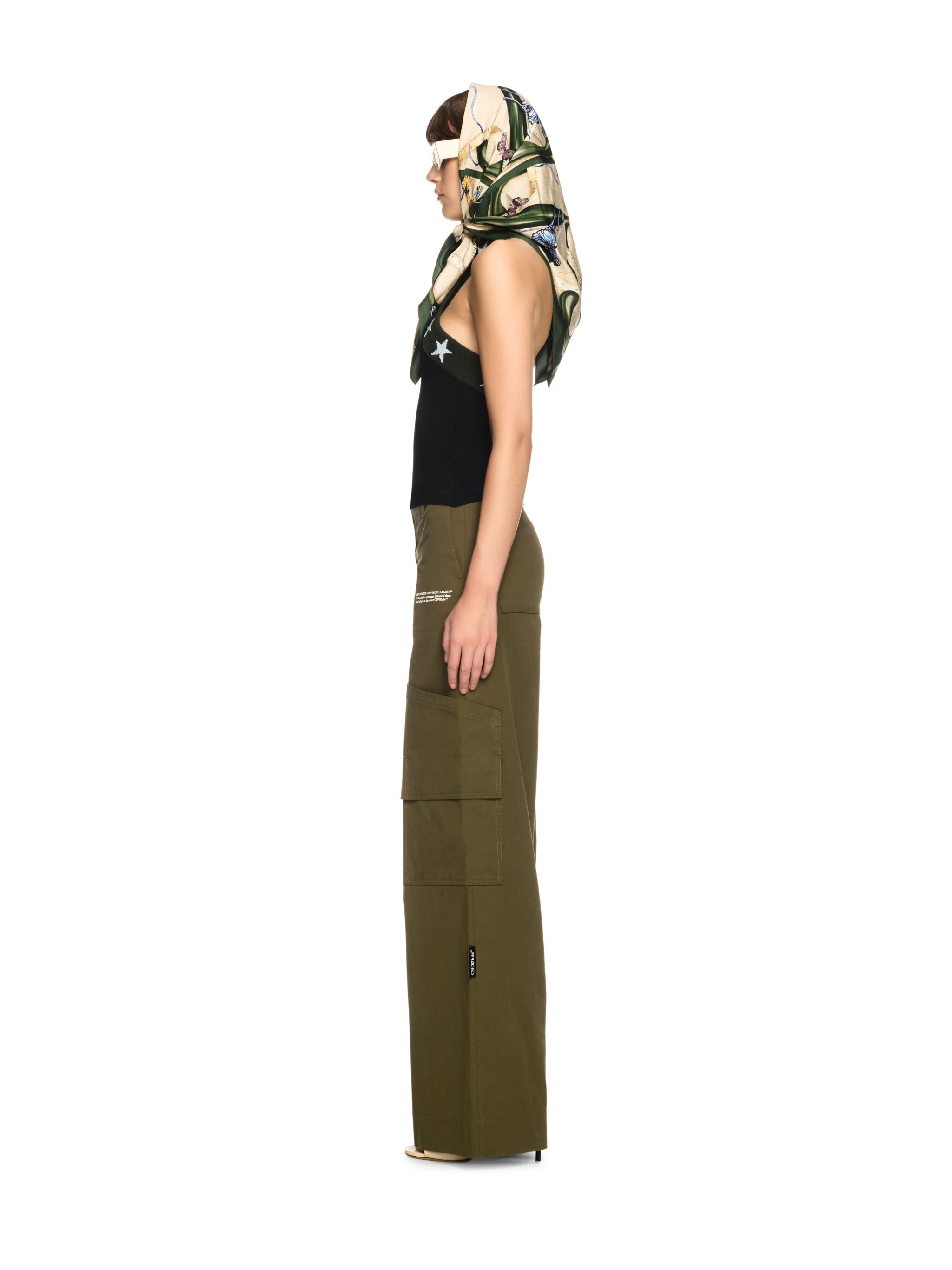  Off White Green Toybox Cotton Cargo Pants - Female  Green 40 