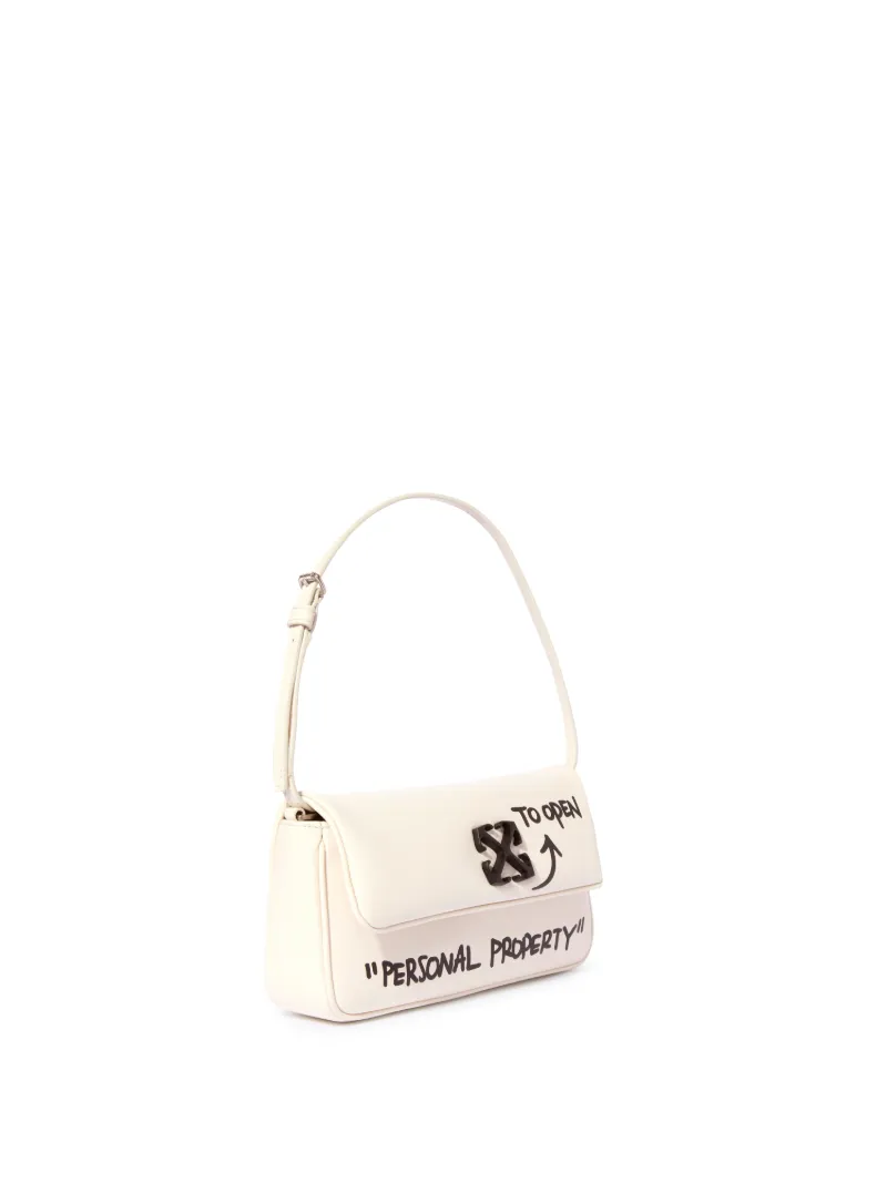 Off-white White Jitney 0.7 Quote Shoulder Bag