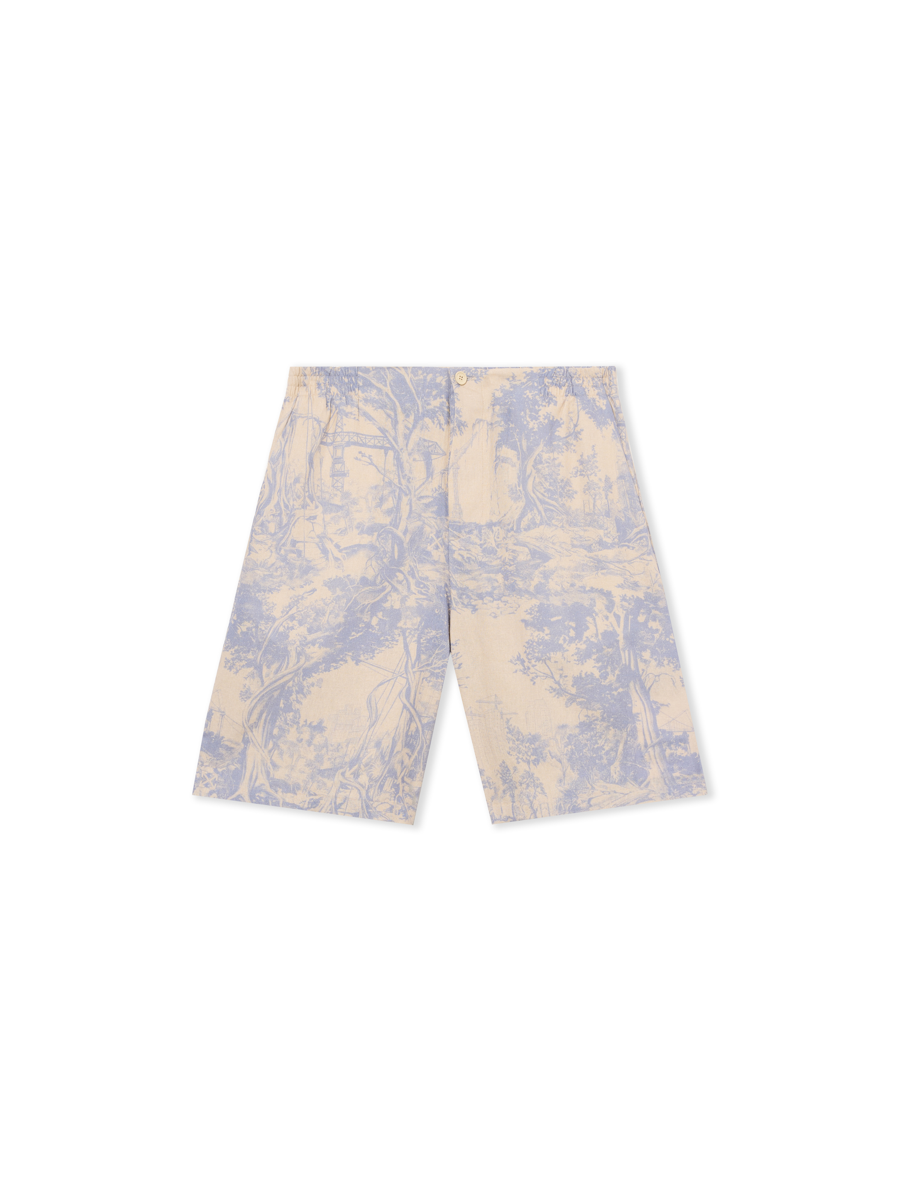 Off White Uomo Light Gray Shorts Bowling Lino City Nature - Pantaloni 46 - Immagine 1