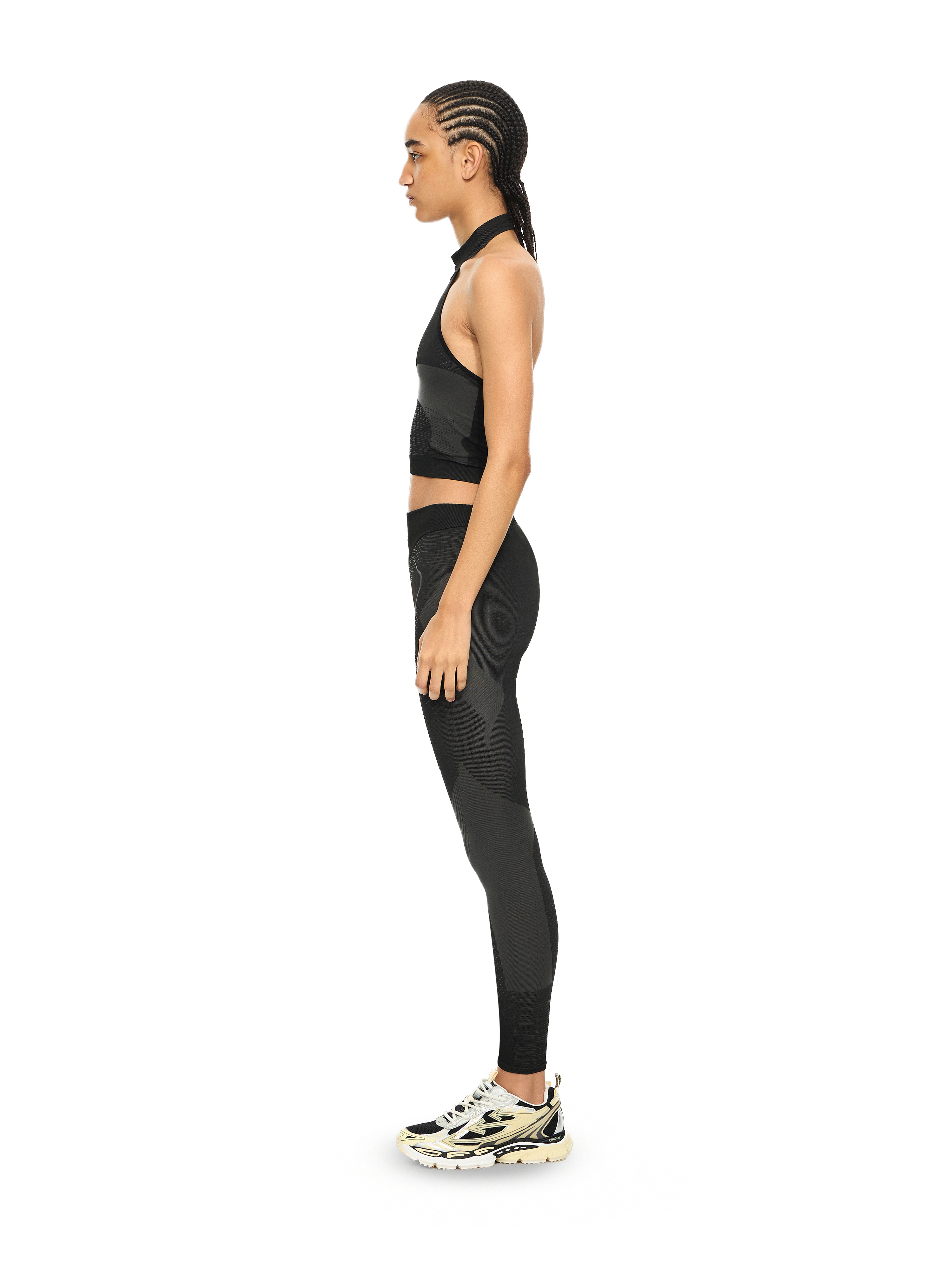 Off-white Performance-driven Active Leggings Xs/s In Black