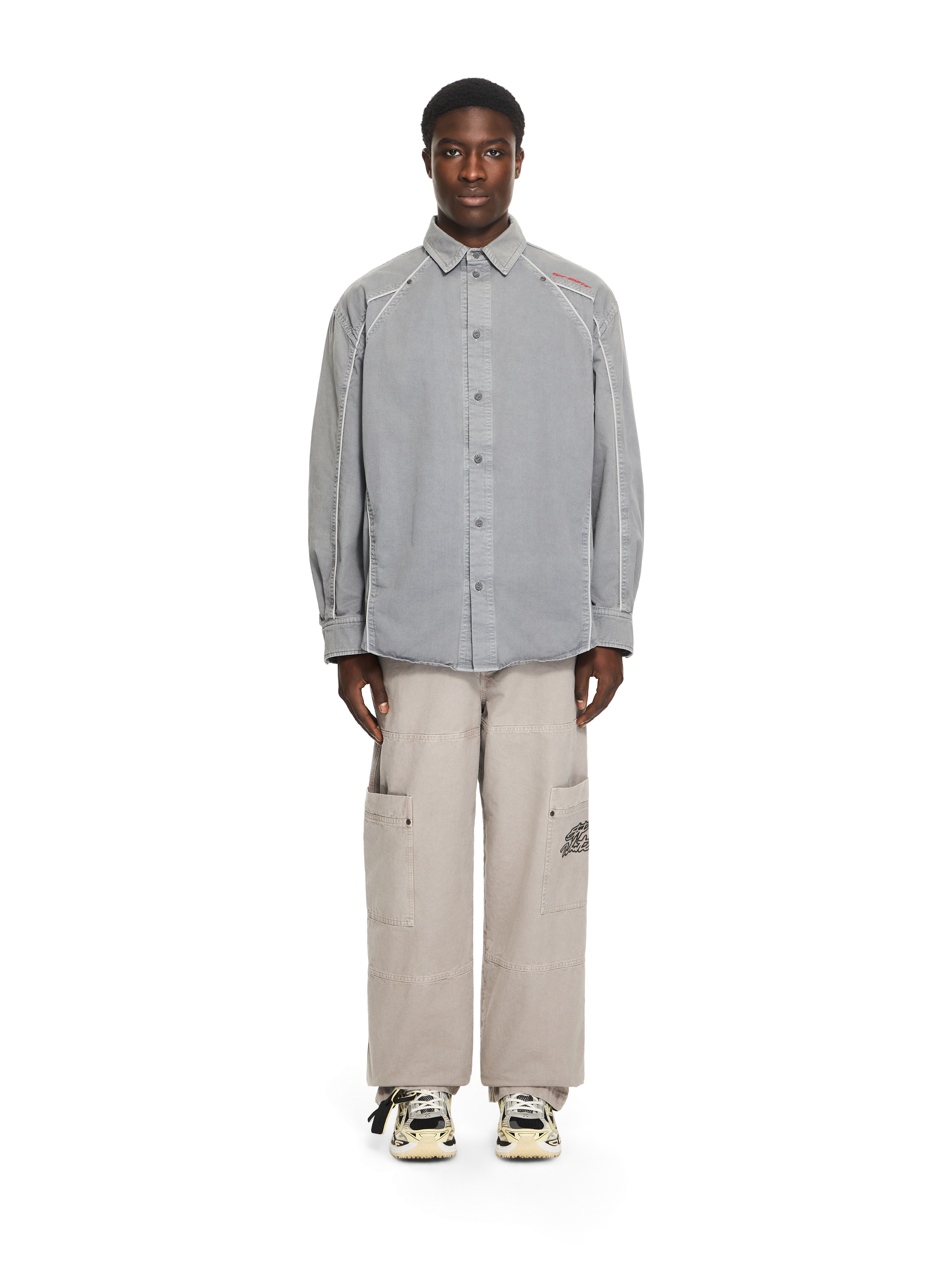  Off White Garment-dyed Sporty Shirt - Male Hemden Castelrock 52 