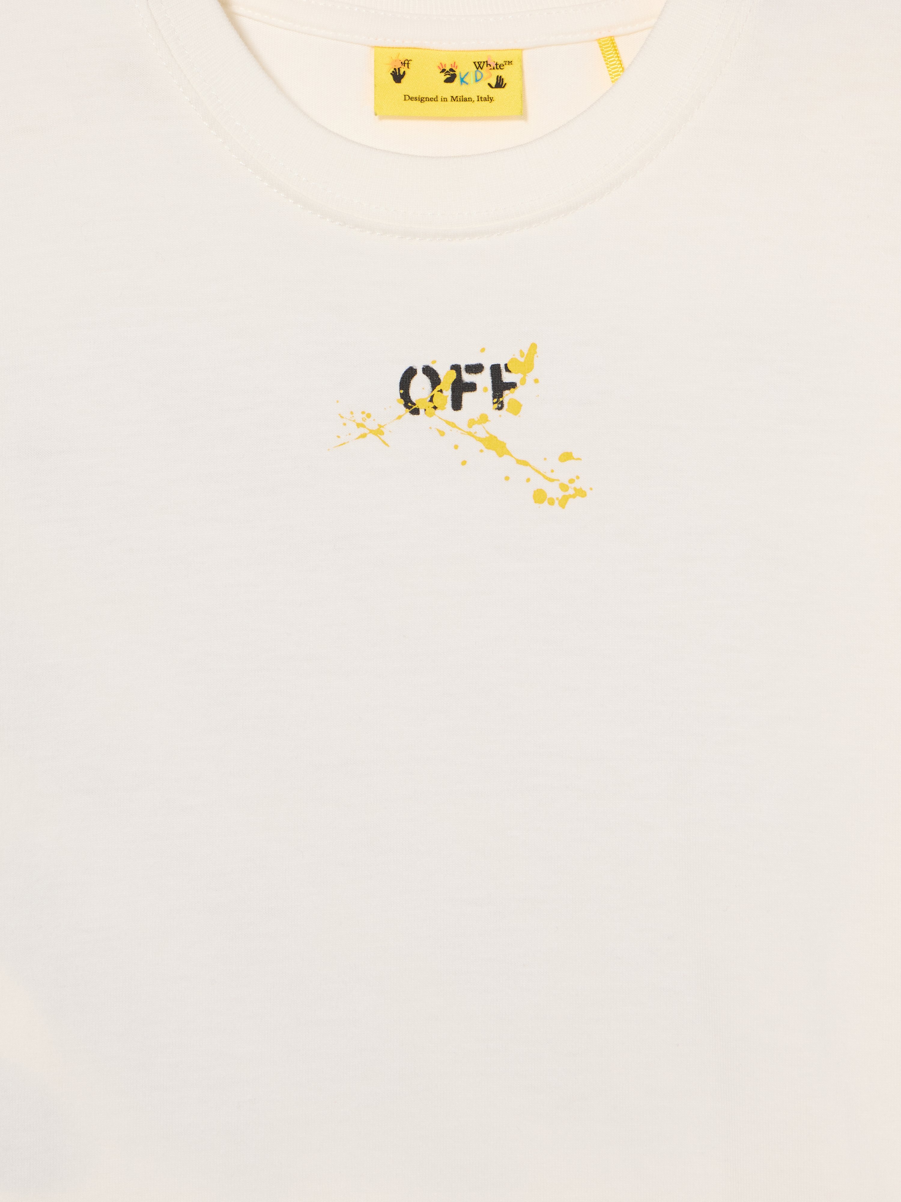 Off-white Diagonal Splat Logo T-shirt In Neutral