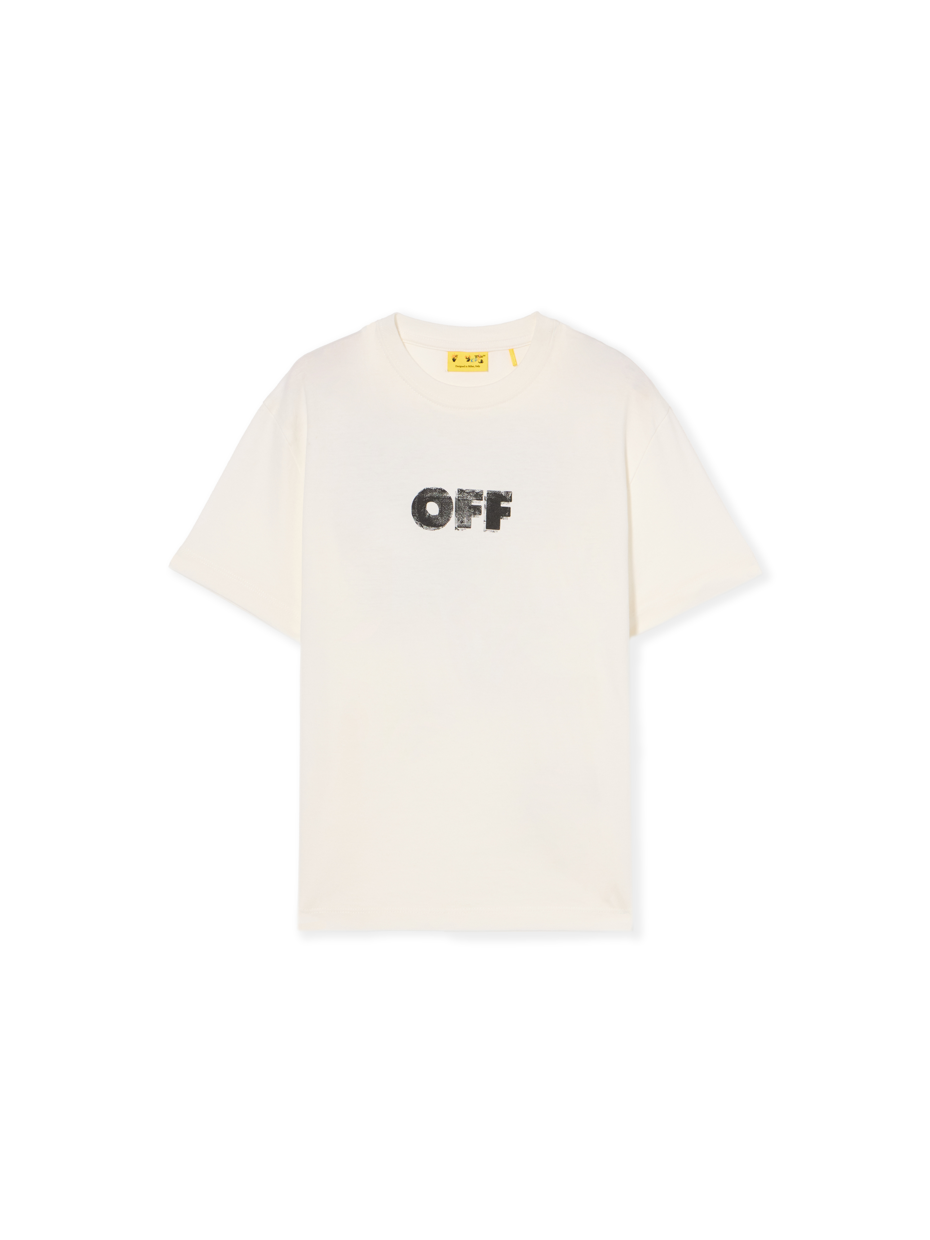 OFF-WHITE スフレアロクルネックTシャツ OMAA027S25JER00B 0110 Arrow Sponge T-Shirt in WHITE - BLACK | Off-White™