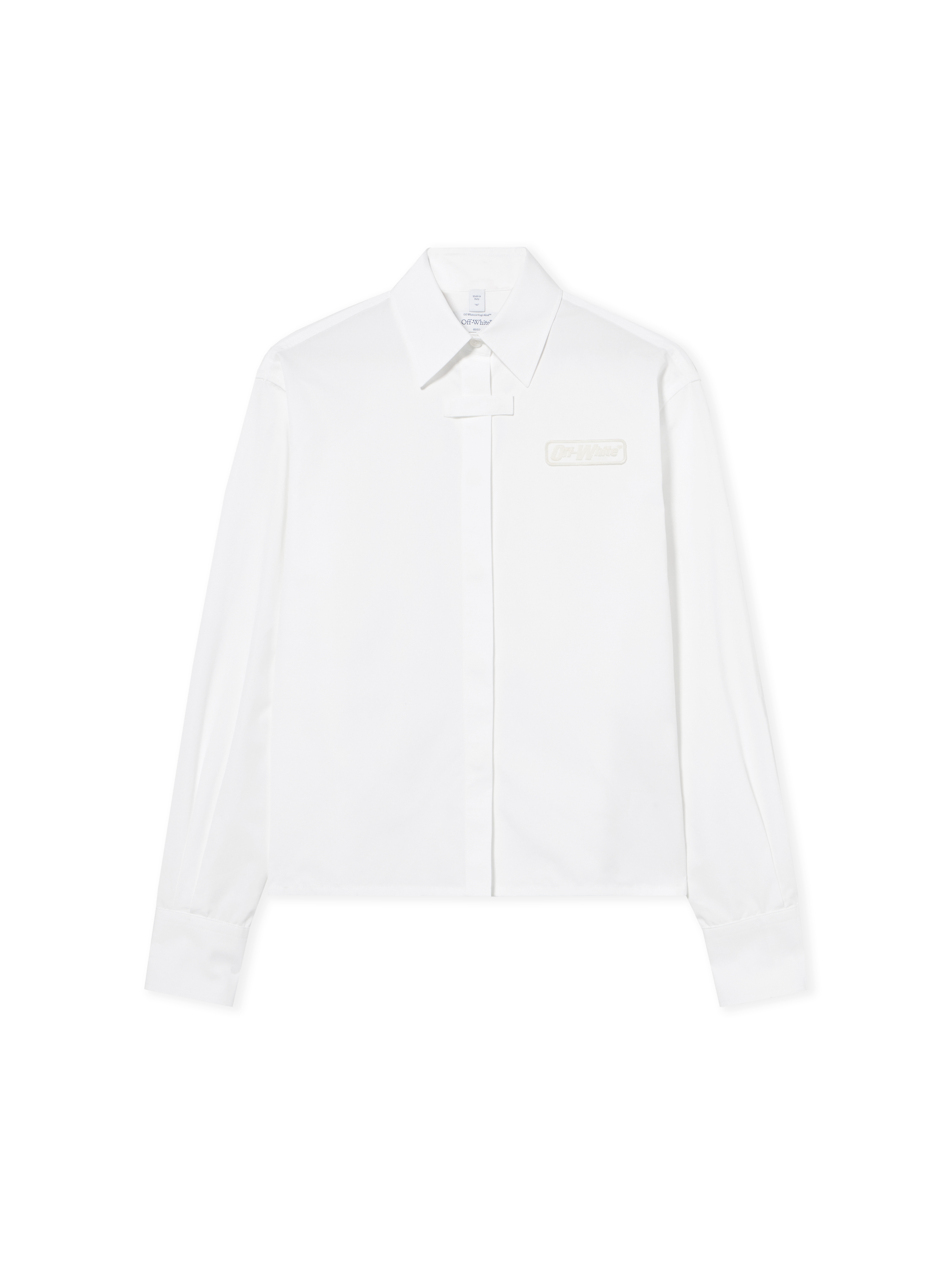 Off-white White Regular Logo Patch Shirt In White