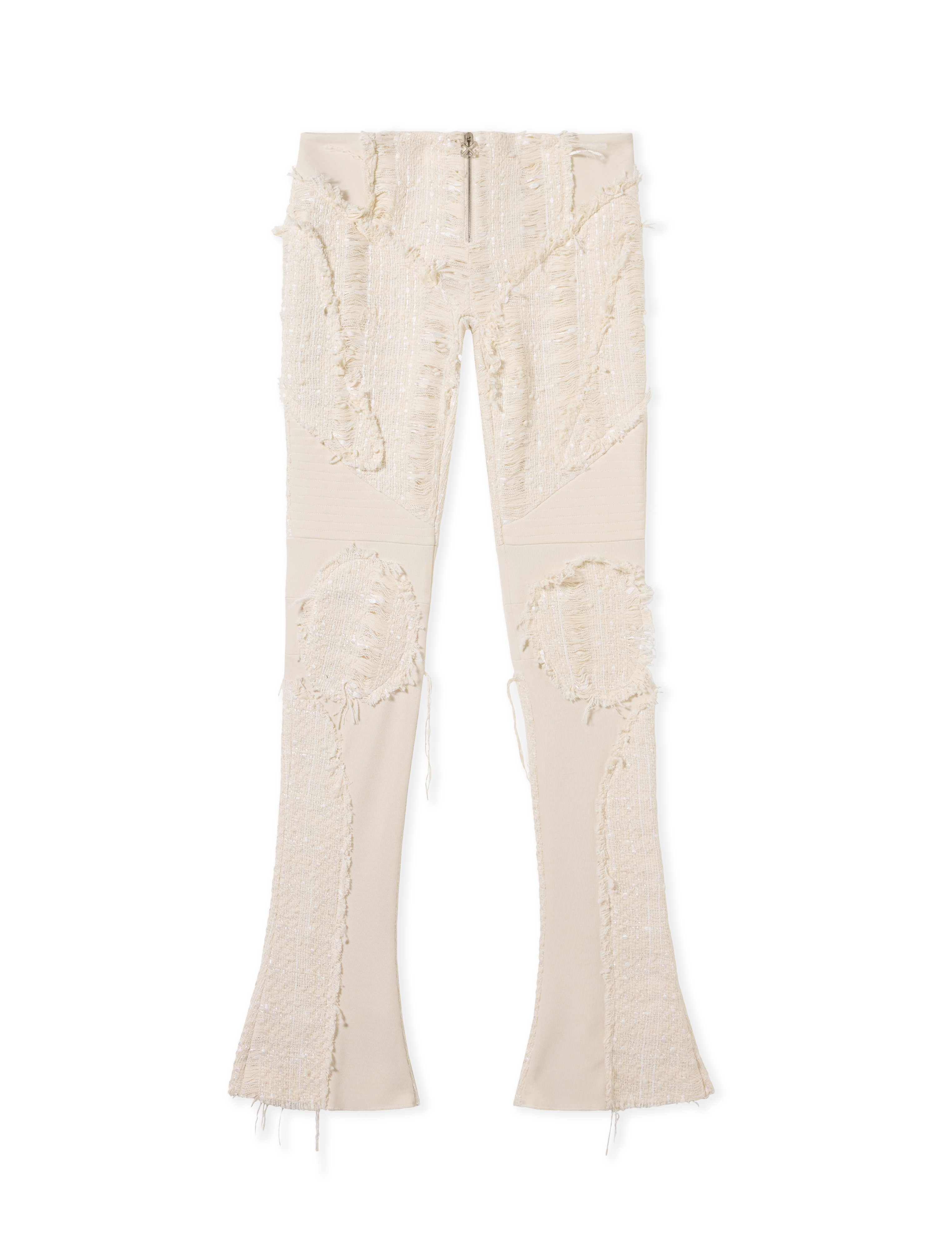 Off-white Tweed Slim Pants In Neutral