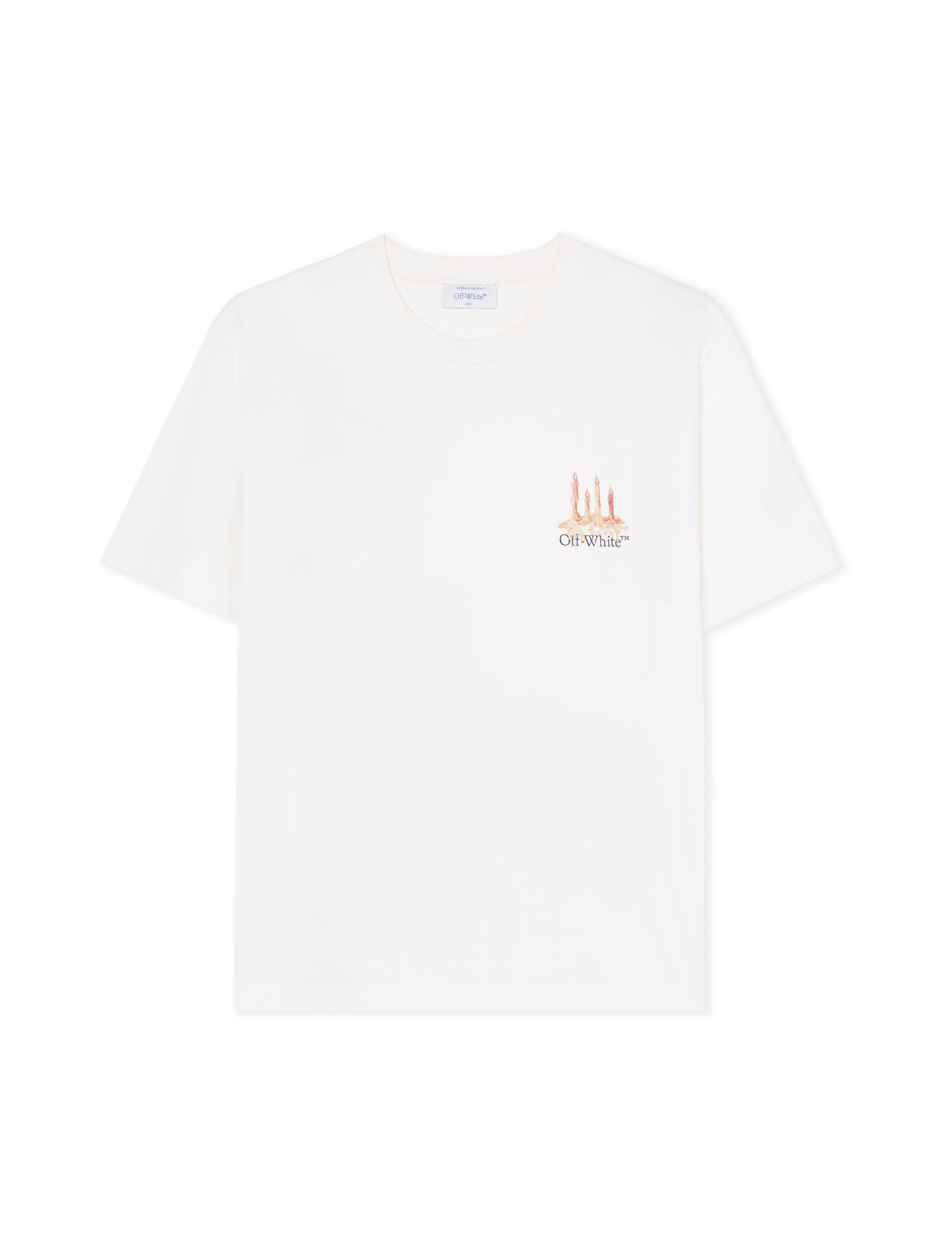 Off-white Graphic Print Crew Neck Short Sleeve Top In Multi