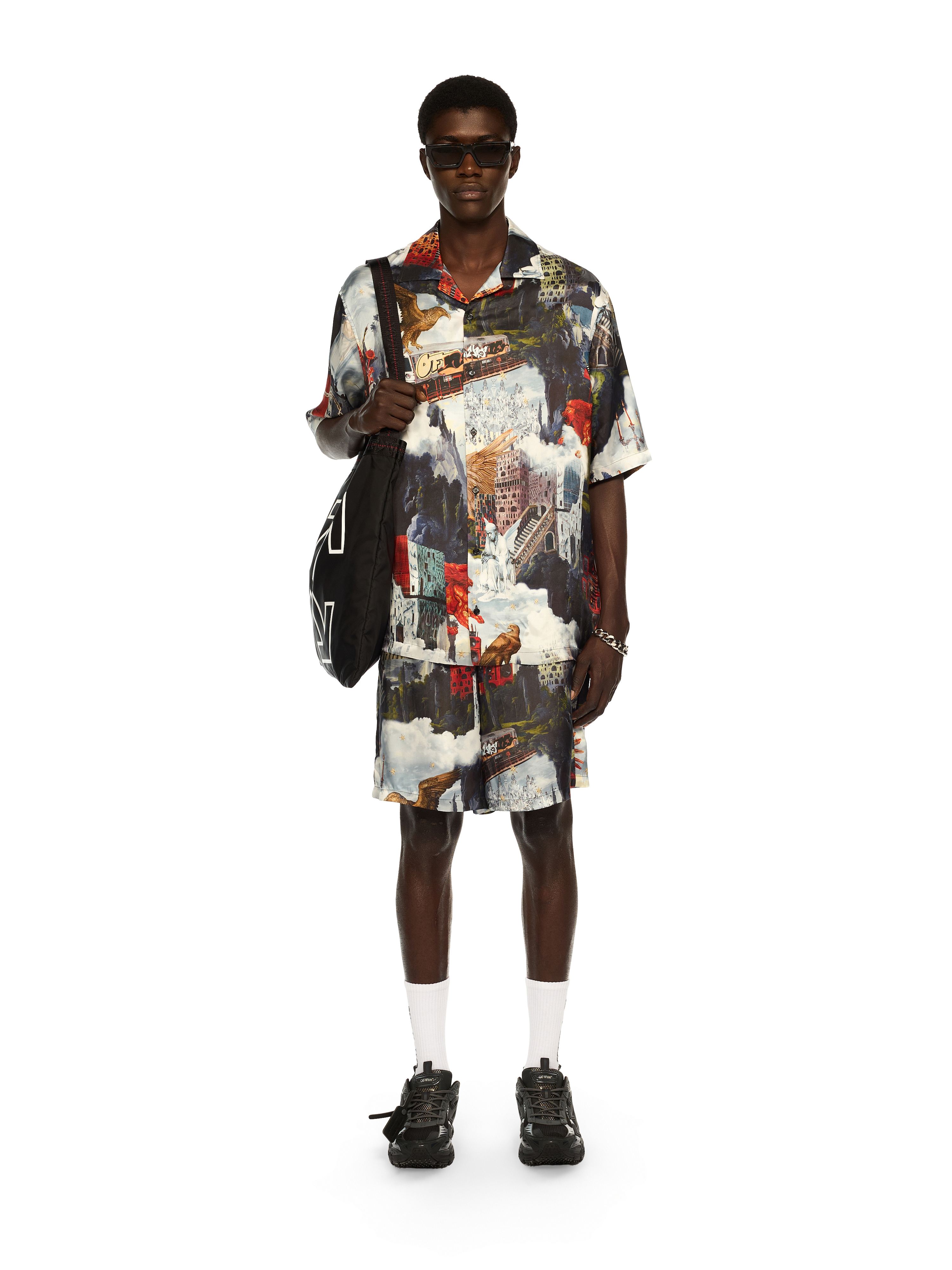 Off-White World Paint Viscose Bowling Shirt