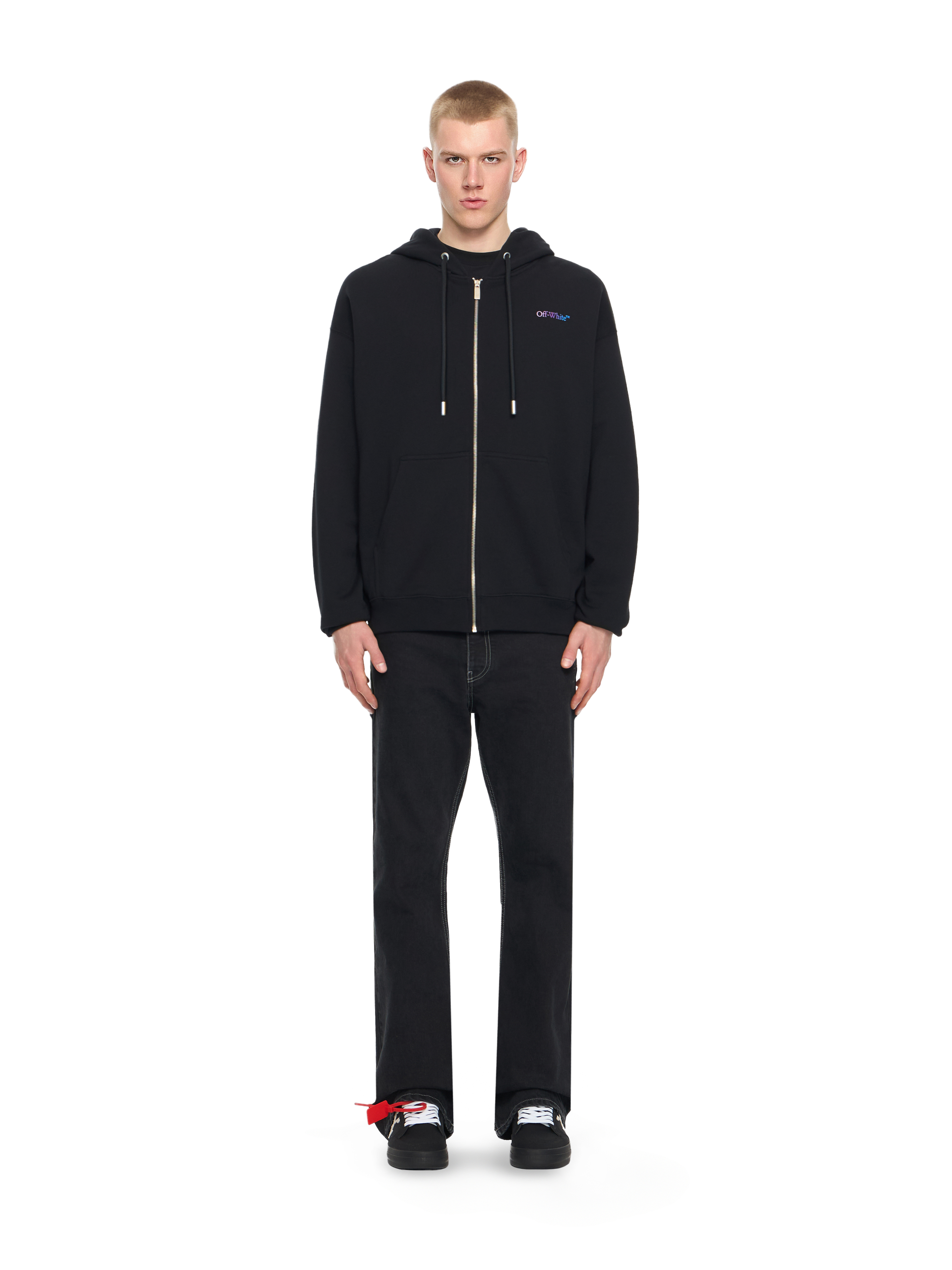 Off-White Gradient Full Zip Hoodie