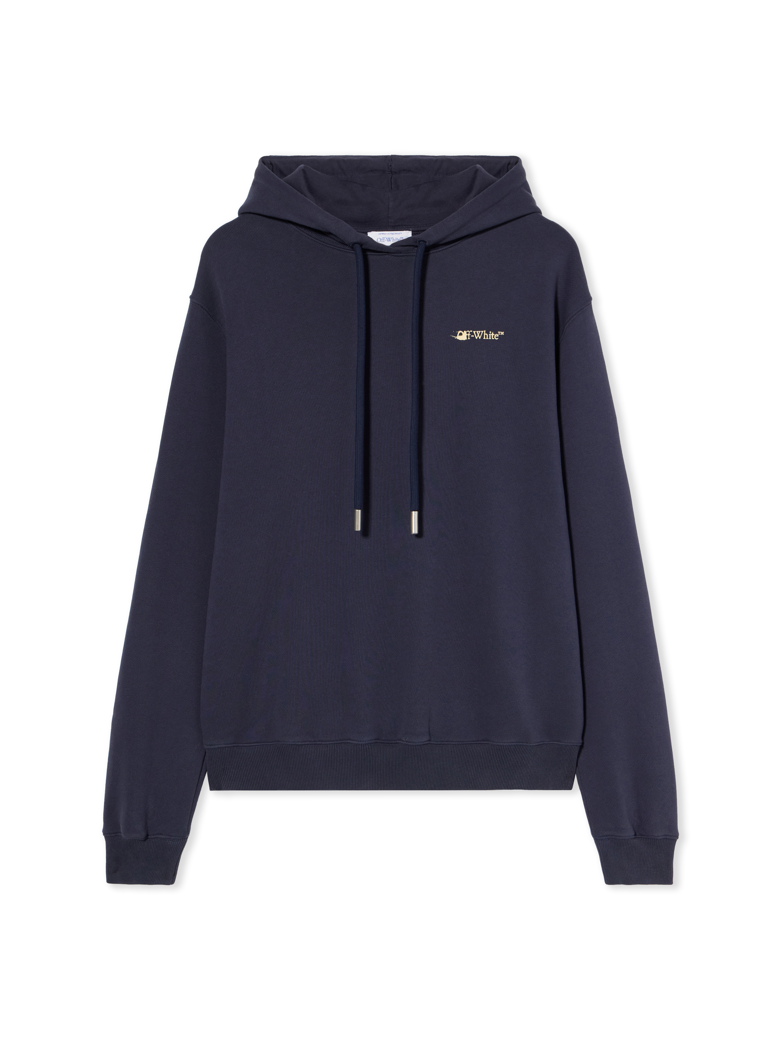 Off-white Ink Arrow Regular Logo Hoodie In Blue
