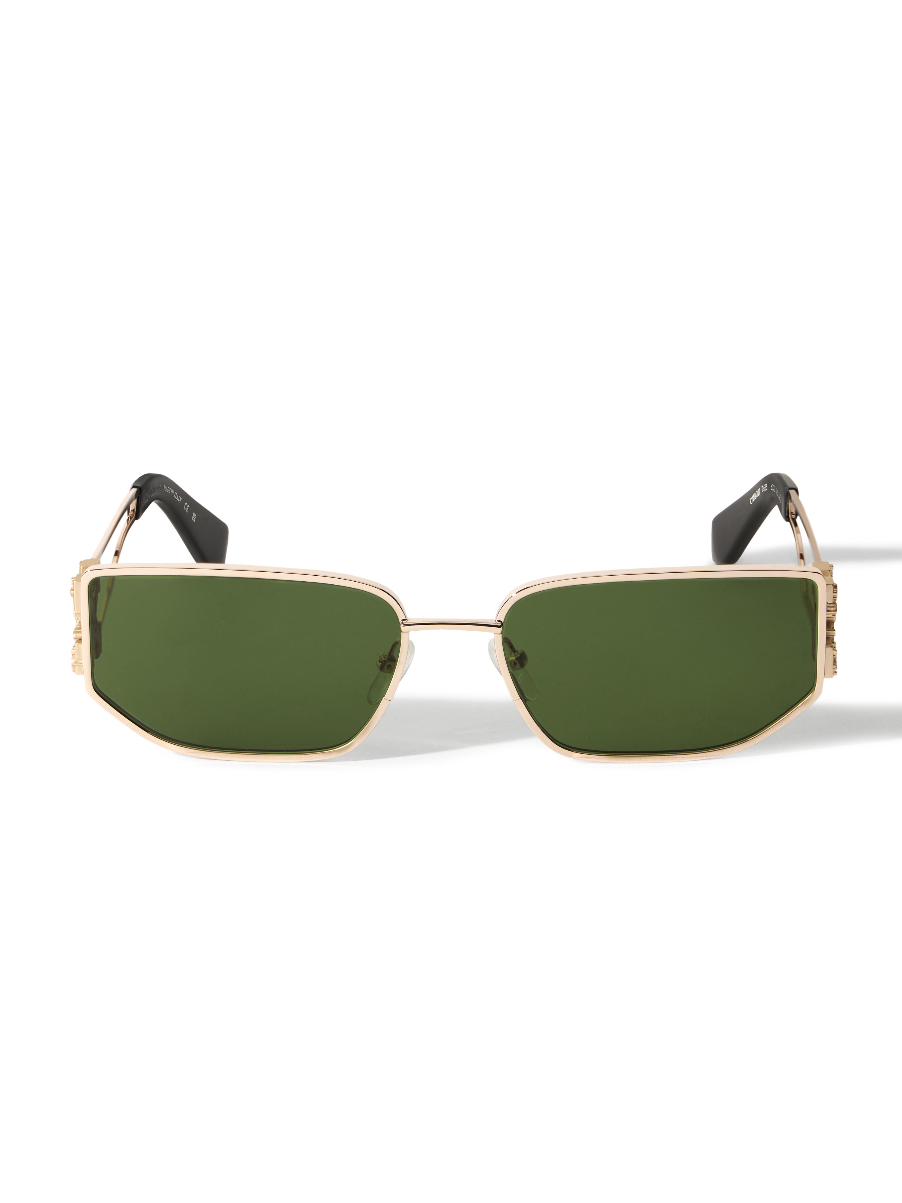  Off White Allen Green Lens Sunglasses -  Sonnenbrille Shiny White O/s 