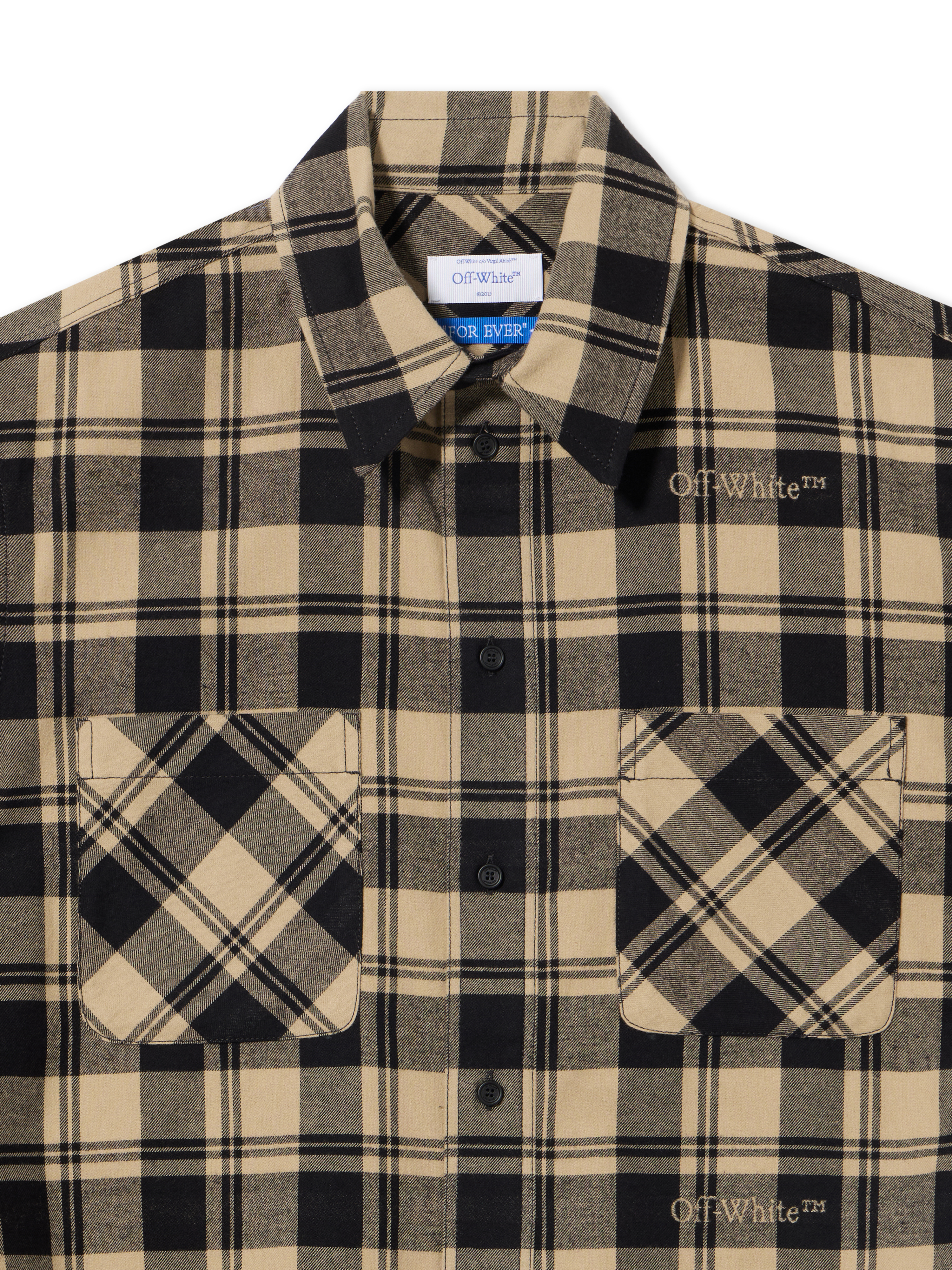 Off-white Check Flann Shirt In Multi