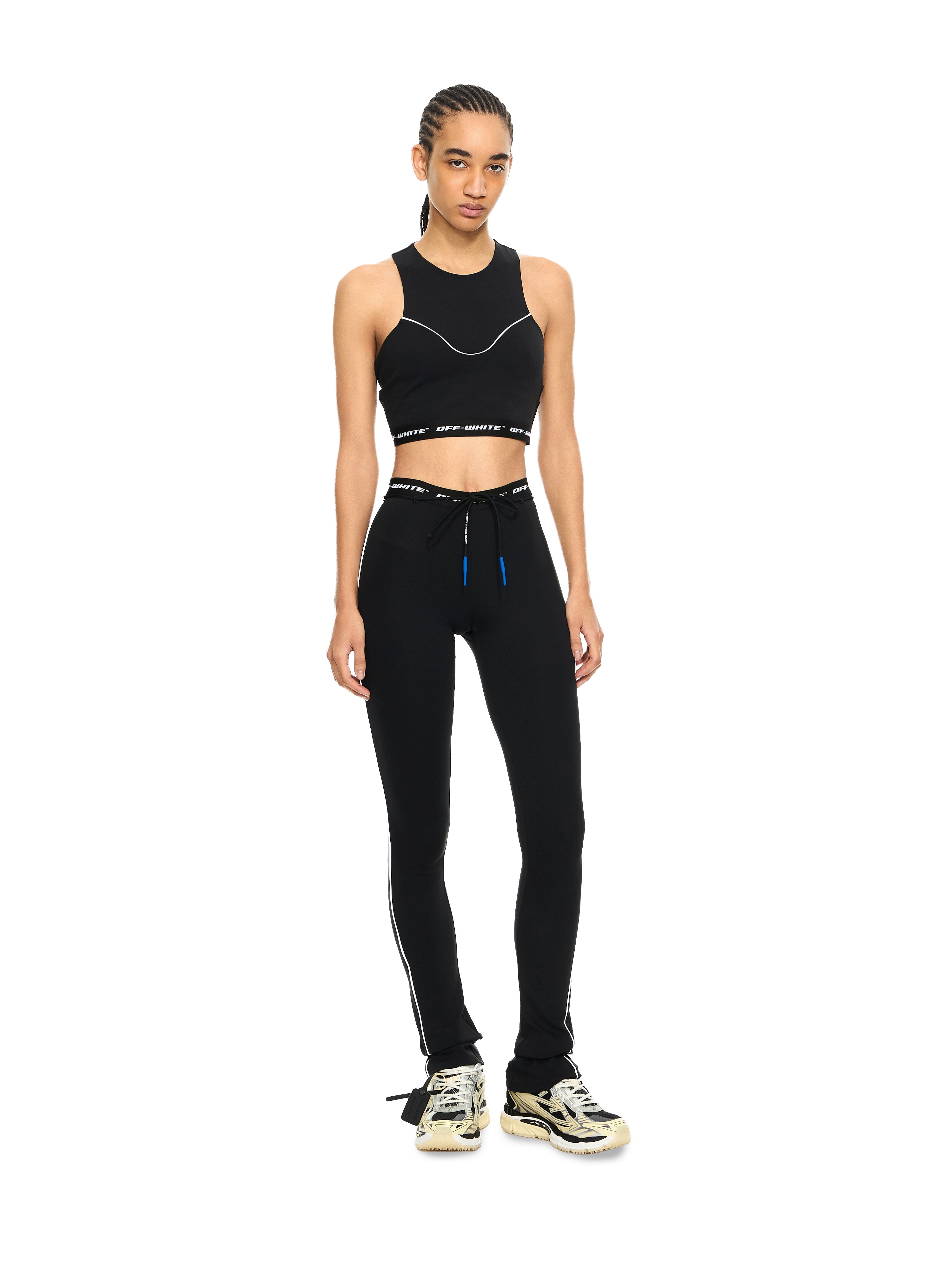  Off White Logoband Crop Top - Female Tops Black-white L 