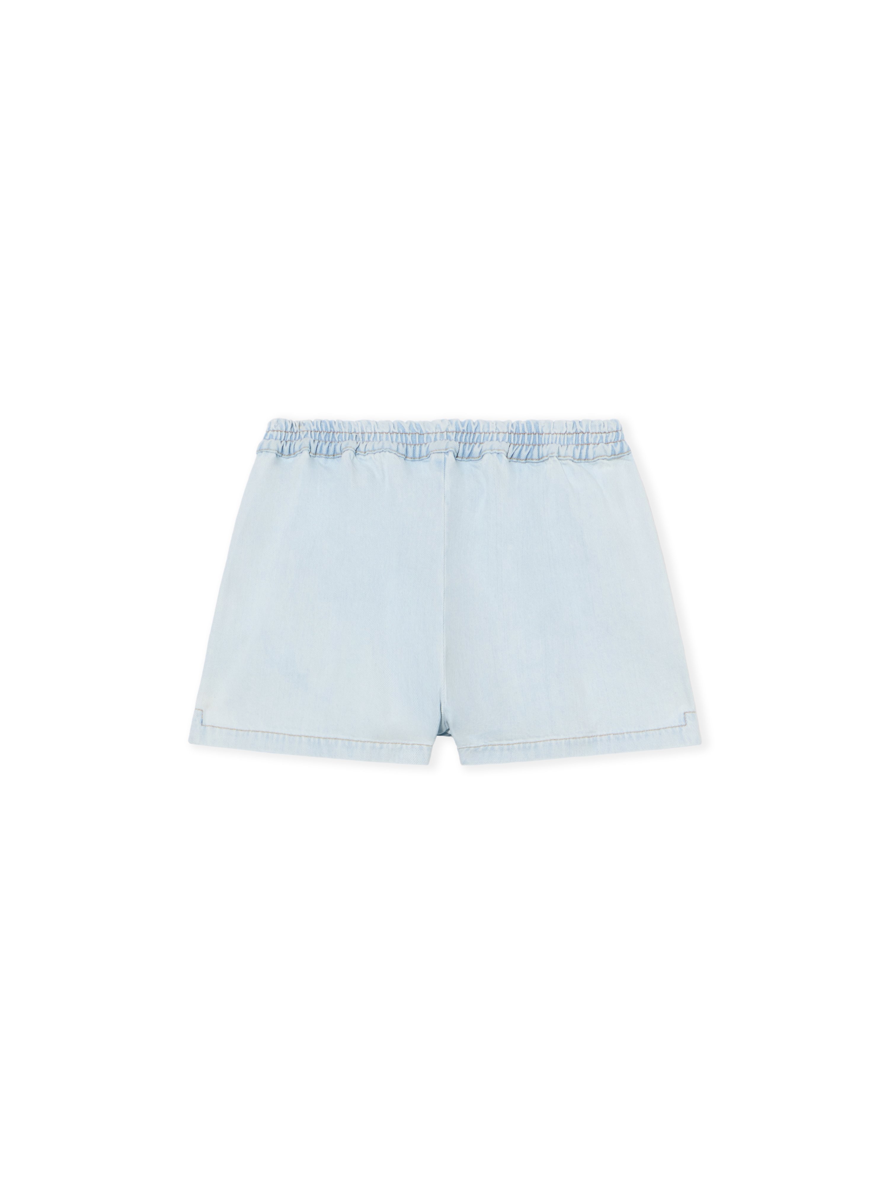 Off-white Denim Pajama Shorts In Blue