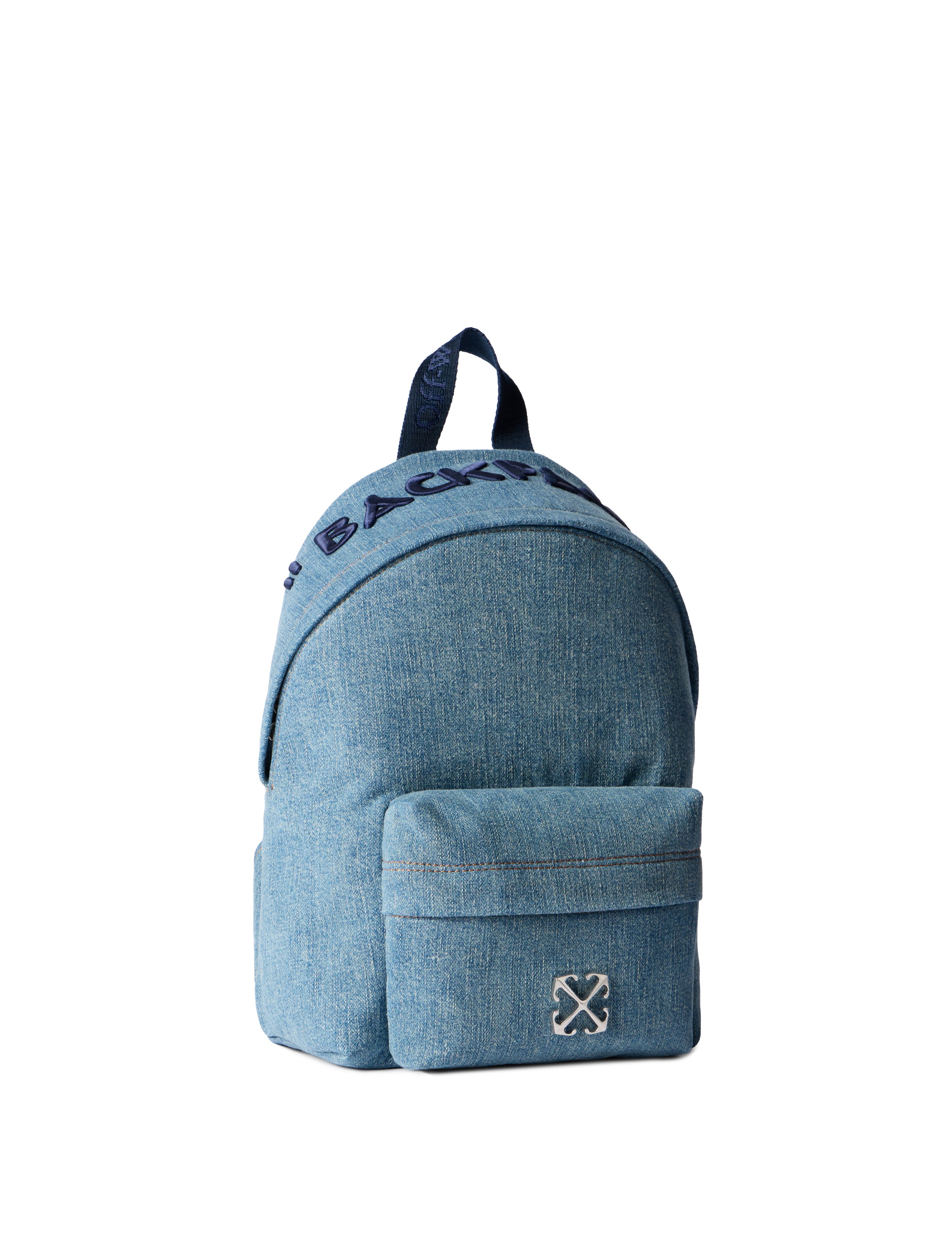 Off-white Jitney Backpack Quote Denim
