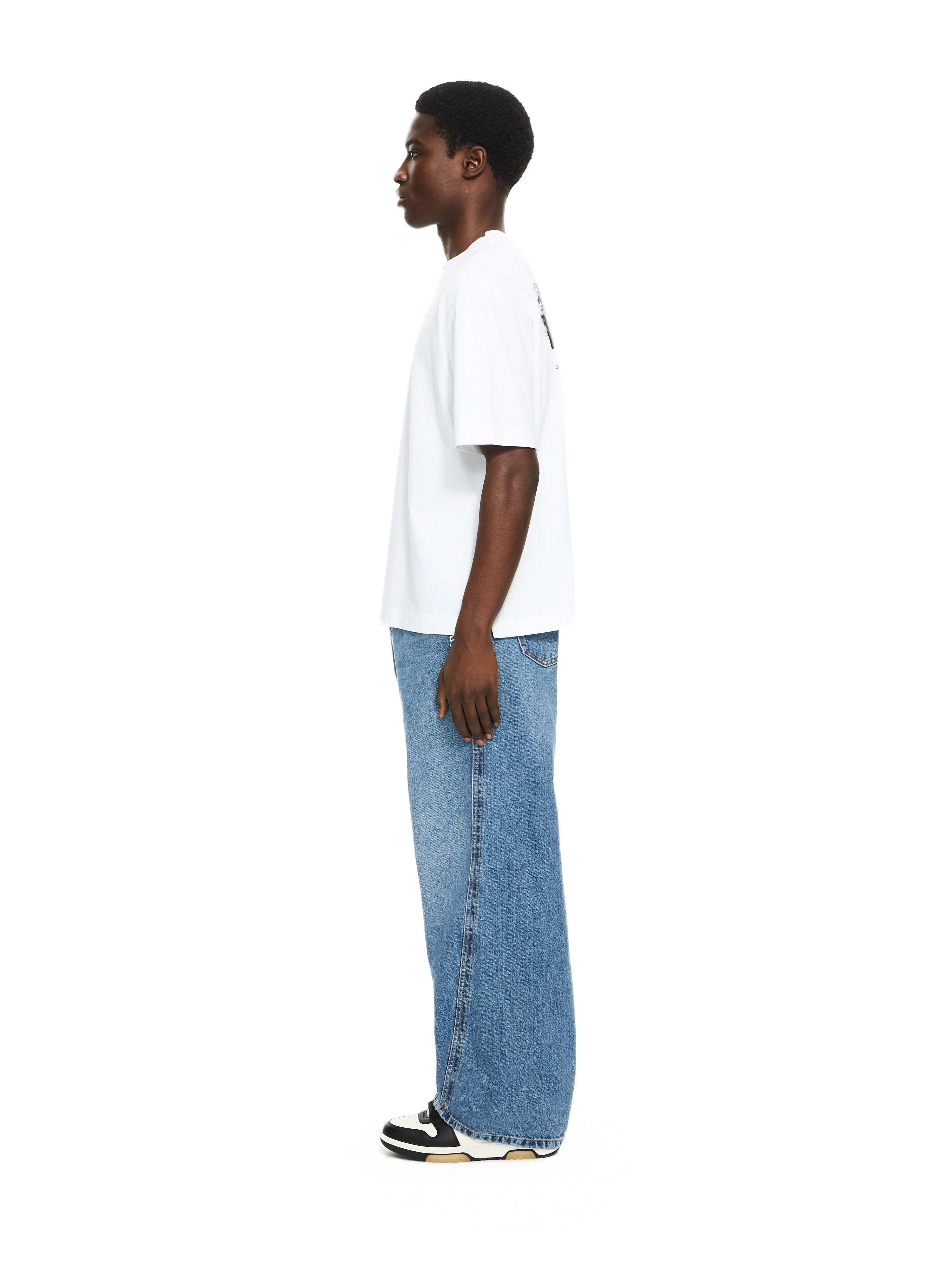  Off White Half Arrow Twist Slouchy Jeans - Male Jeans Light Medium Blue 33 