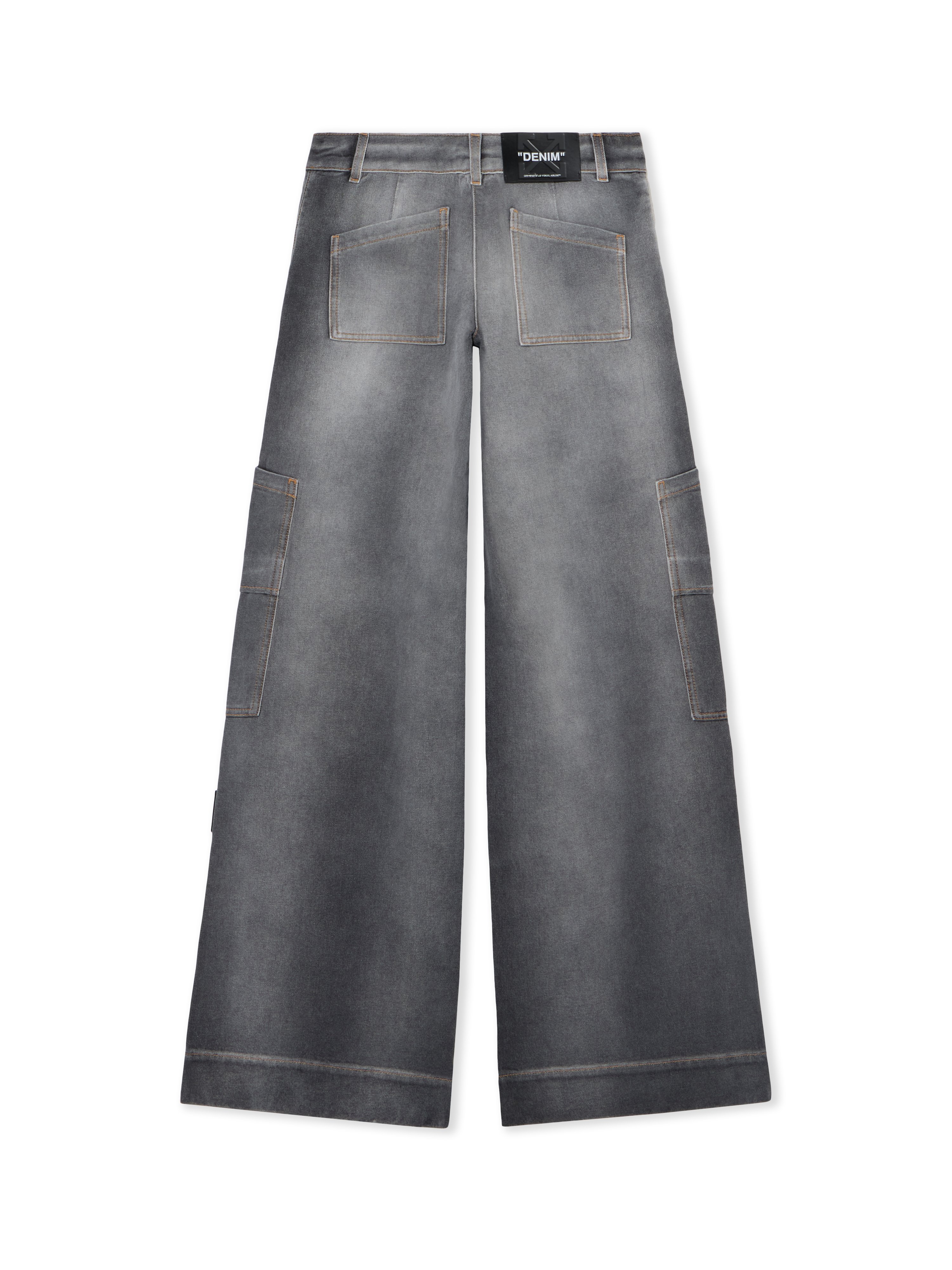 Off-white Denim Toybox Cargo Pants In Gray