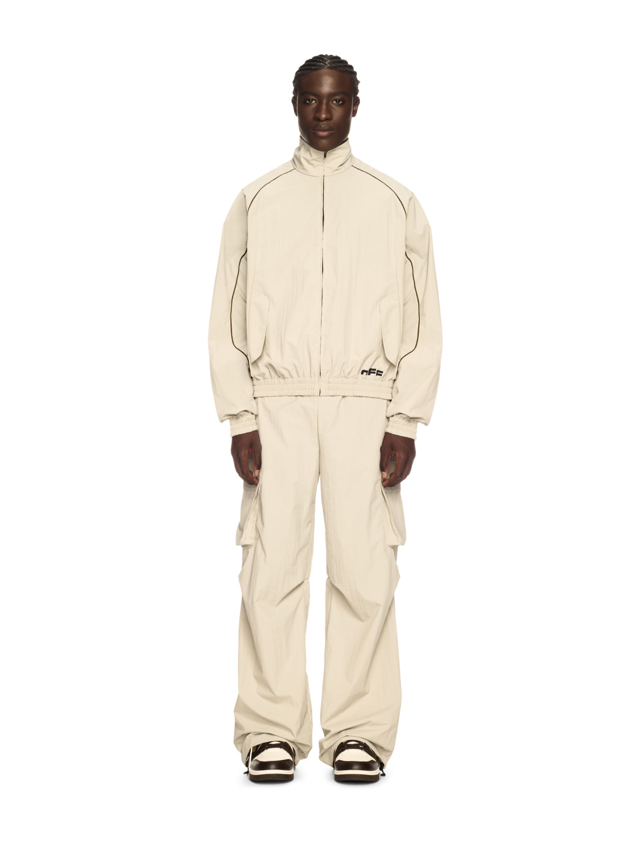 Gray Off Split Track Jacket in NEUTRALS for Men | Off-White™
