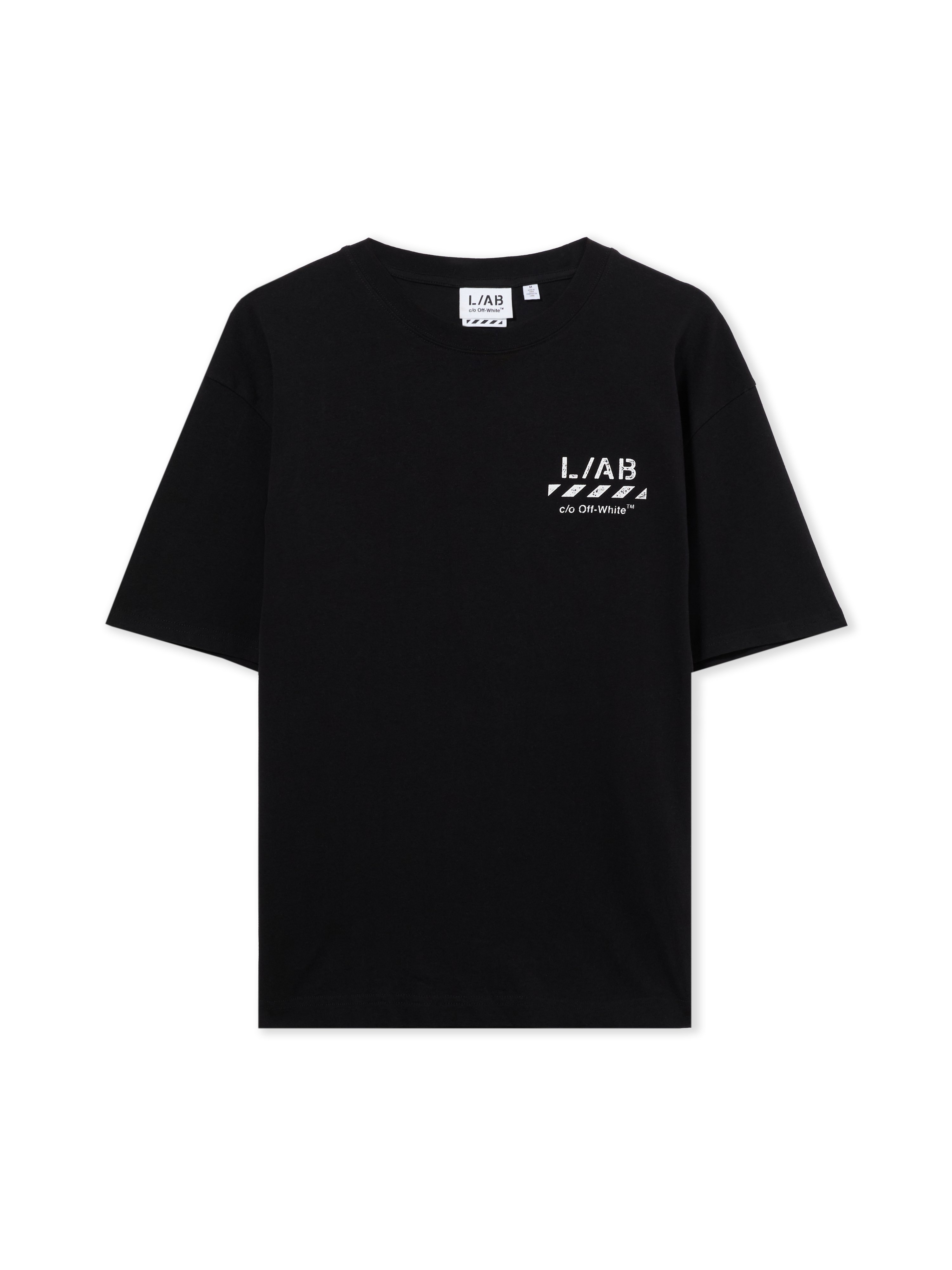 L/AB Diagonal Oversized T-Shirt in BLACK for Men | L/AB c/o Off-White™