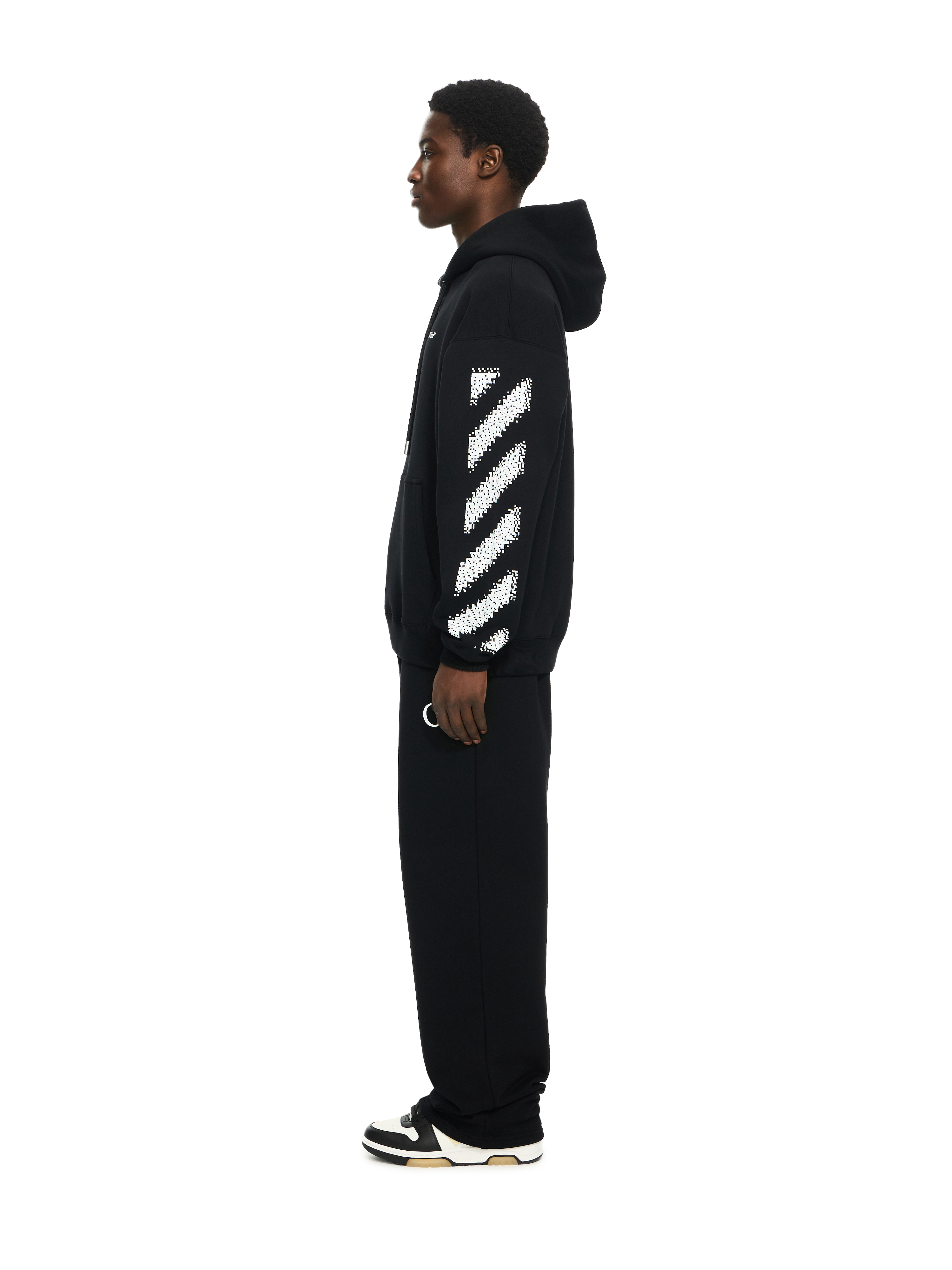 Off-white French Cotton-terry Hoodie In Black