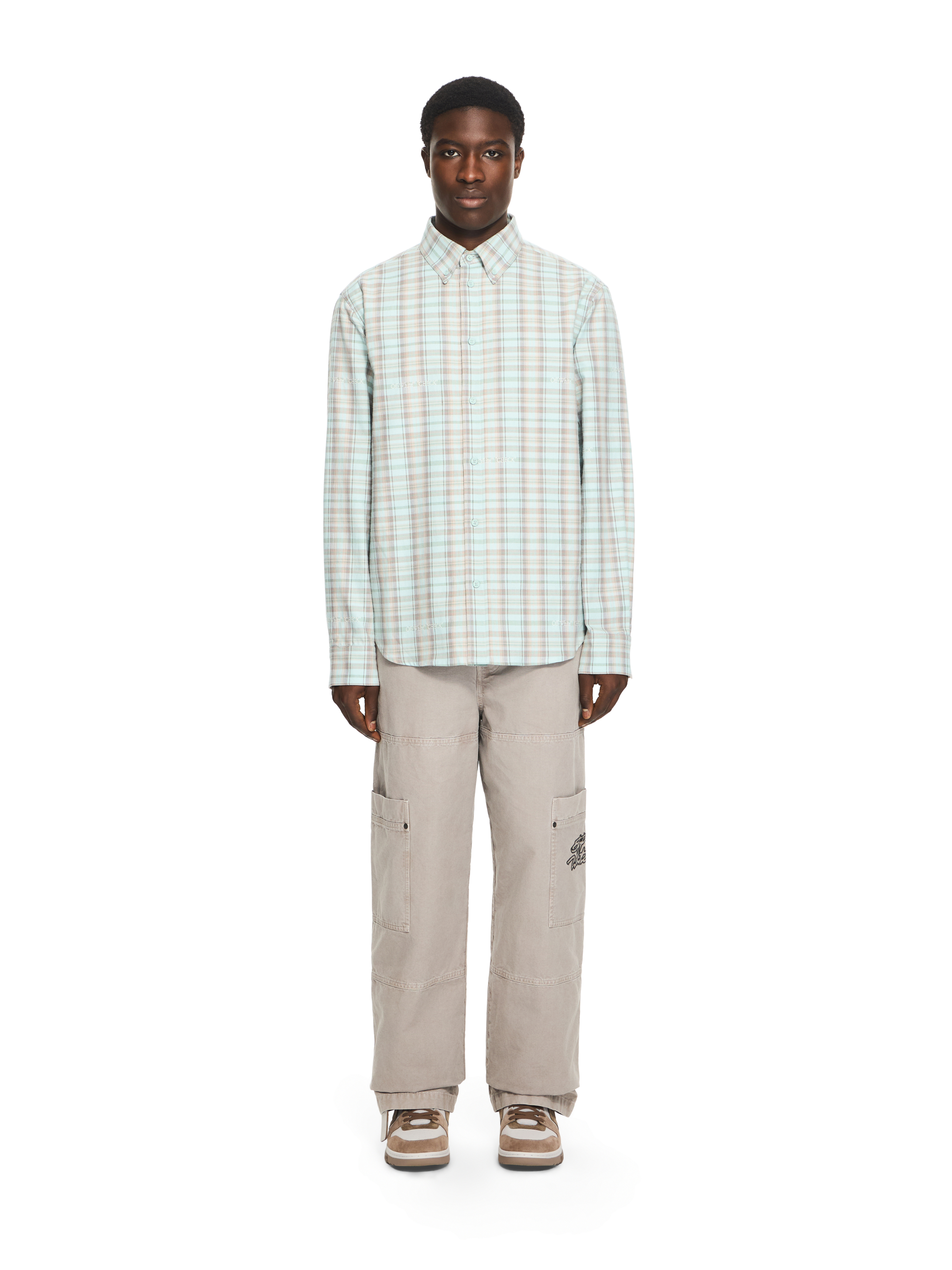 Off-White Marker Check Flannel Regular Shirt
