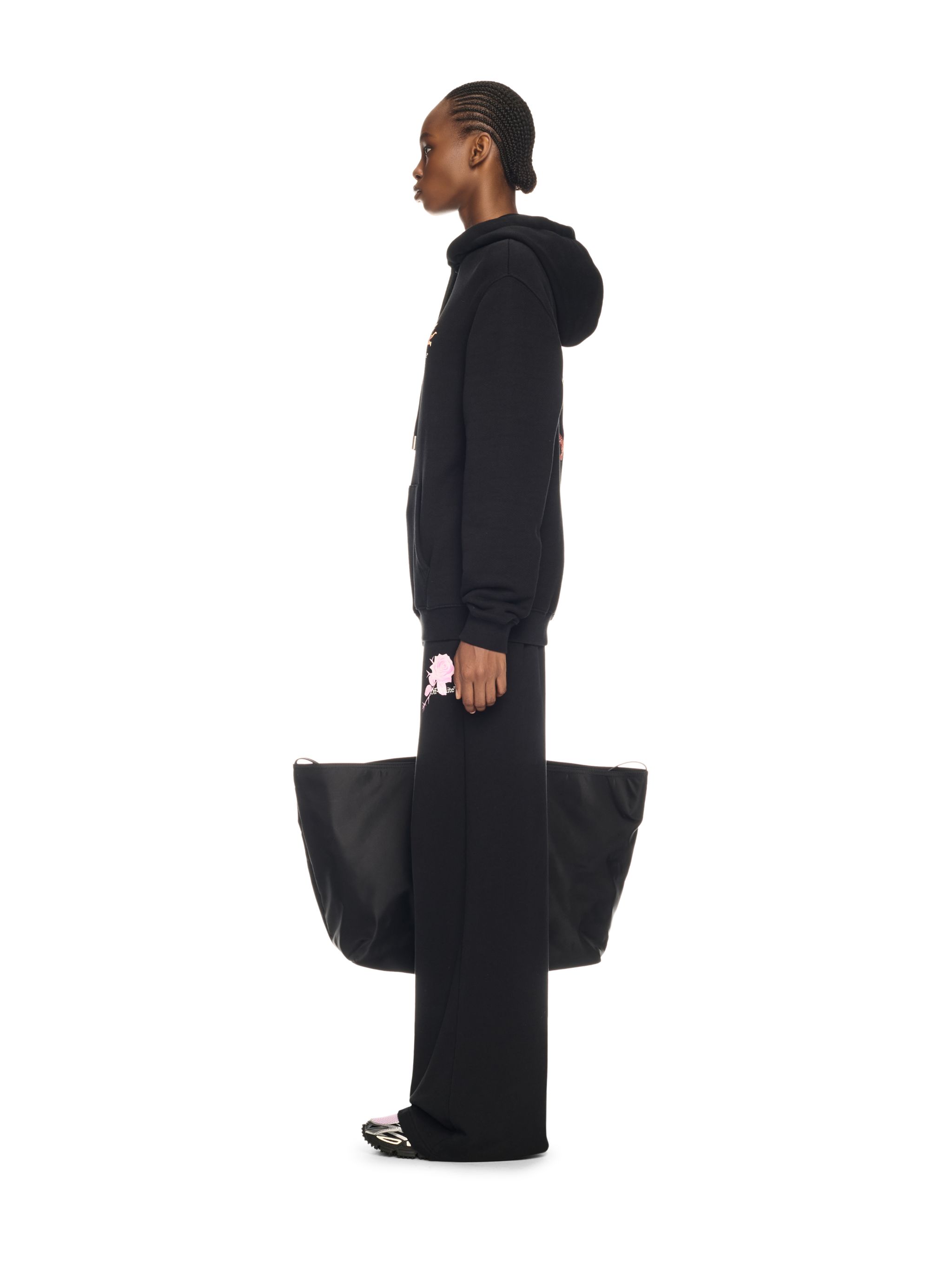 Off-white Black Bookish Fresco Hoodie In Black