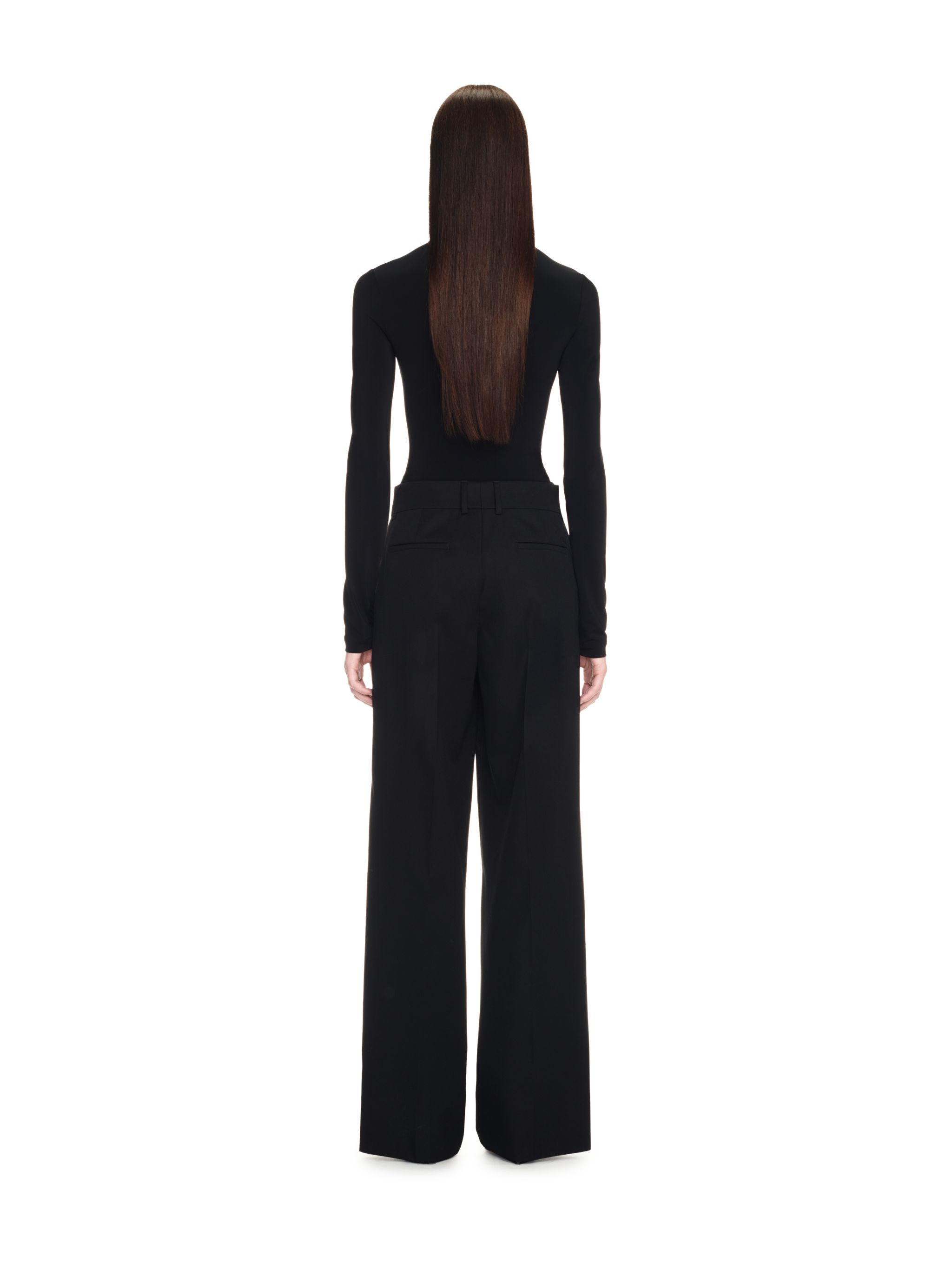 Off-white Fitted Long Sleeve Ribbed Crop T-shirt In Black