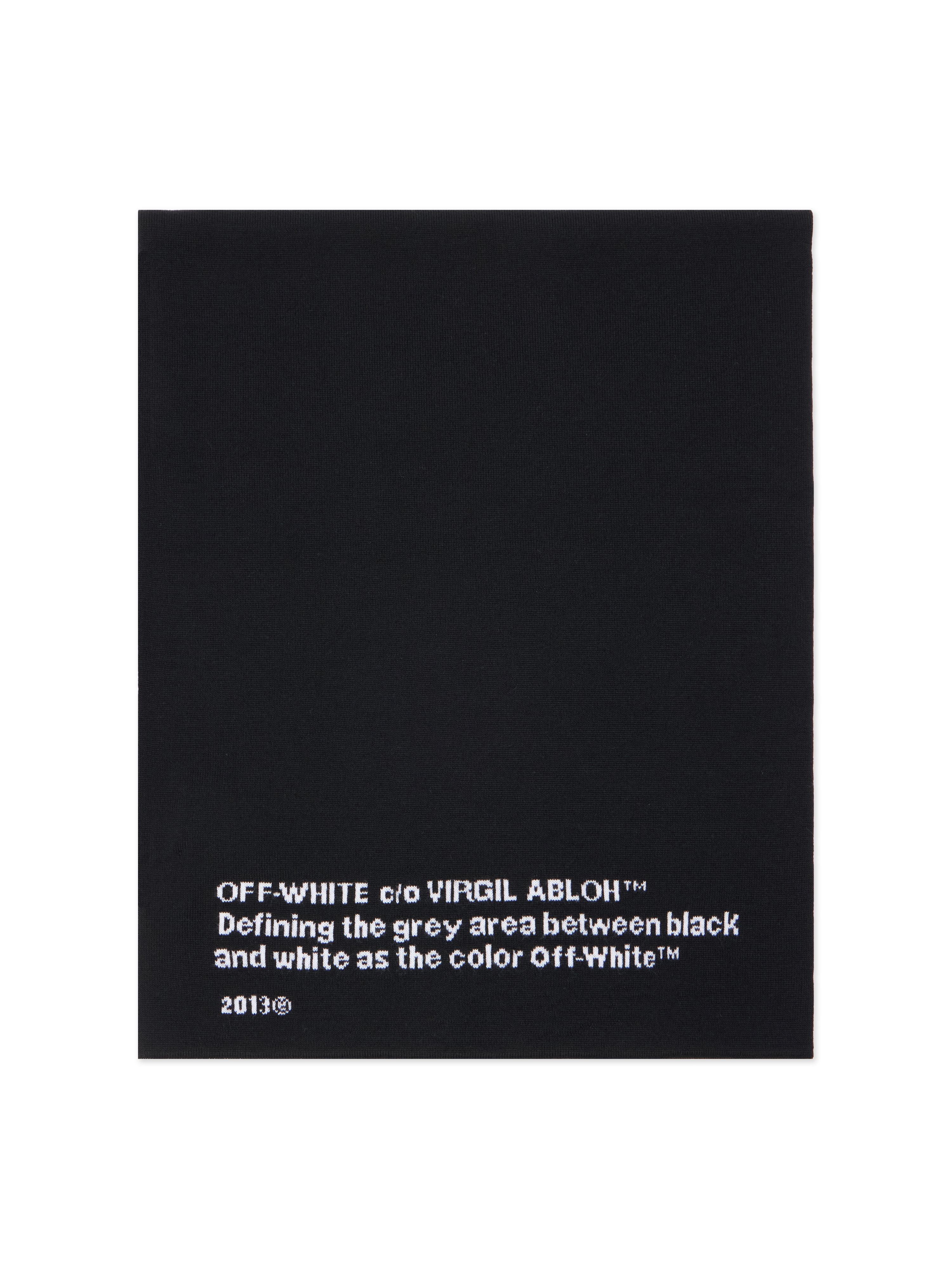 Off-white Quotes Knit Scarf In Multi