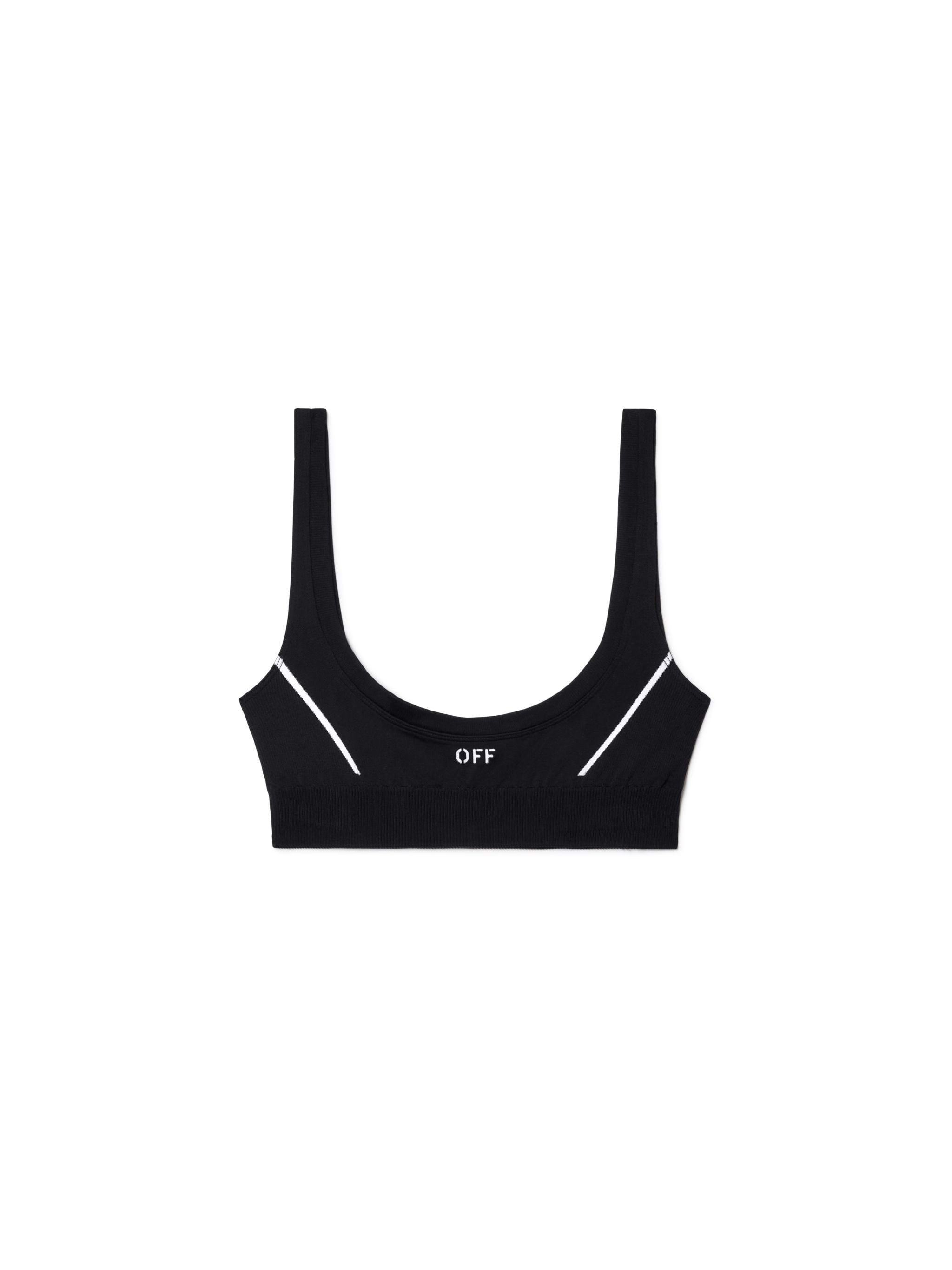 Off-White Black Stamp Seamless Bra - Women's Clothing