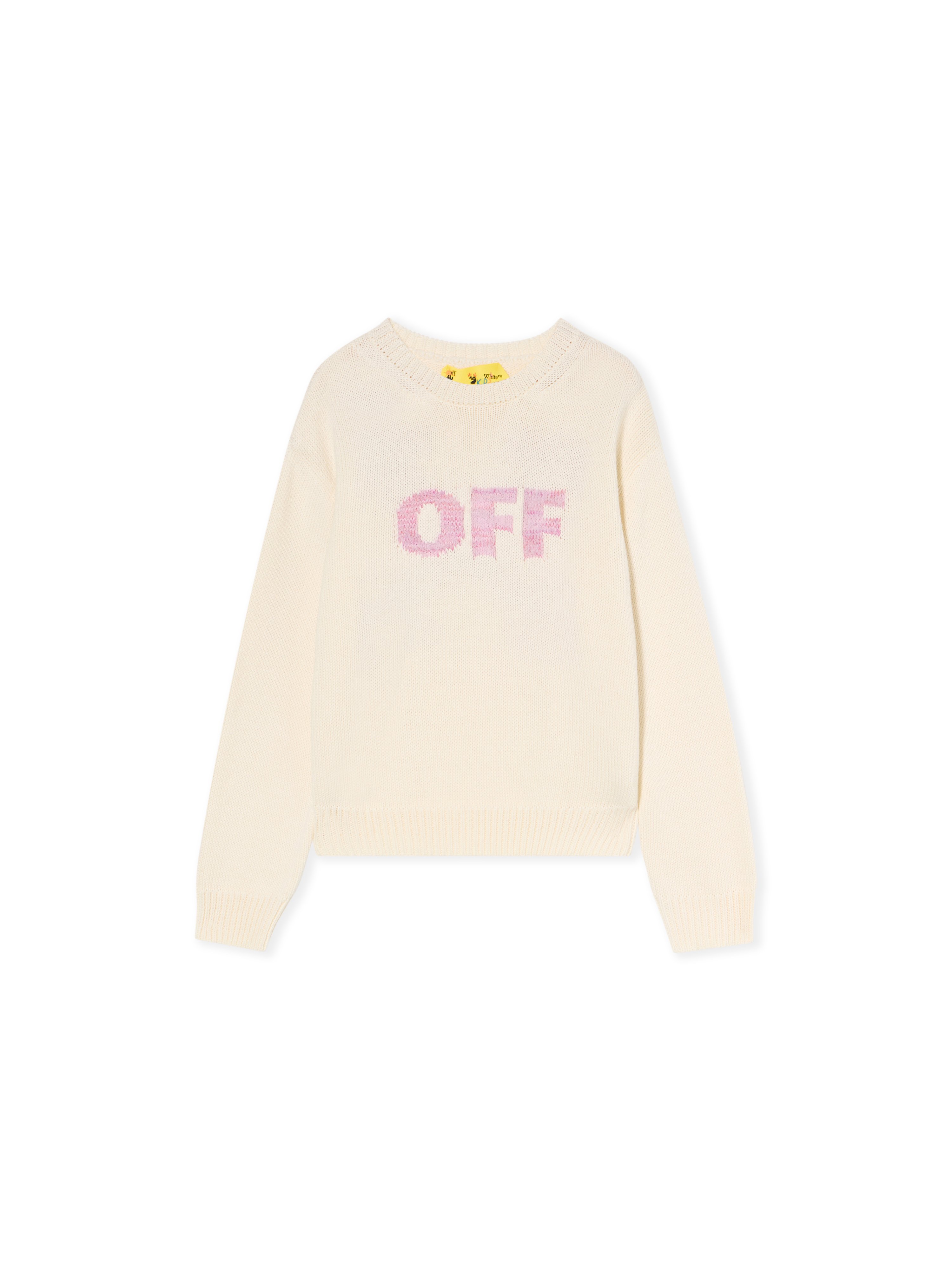 Off-white Arrow Logo Sweater In White