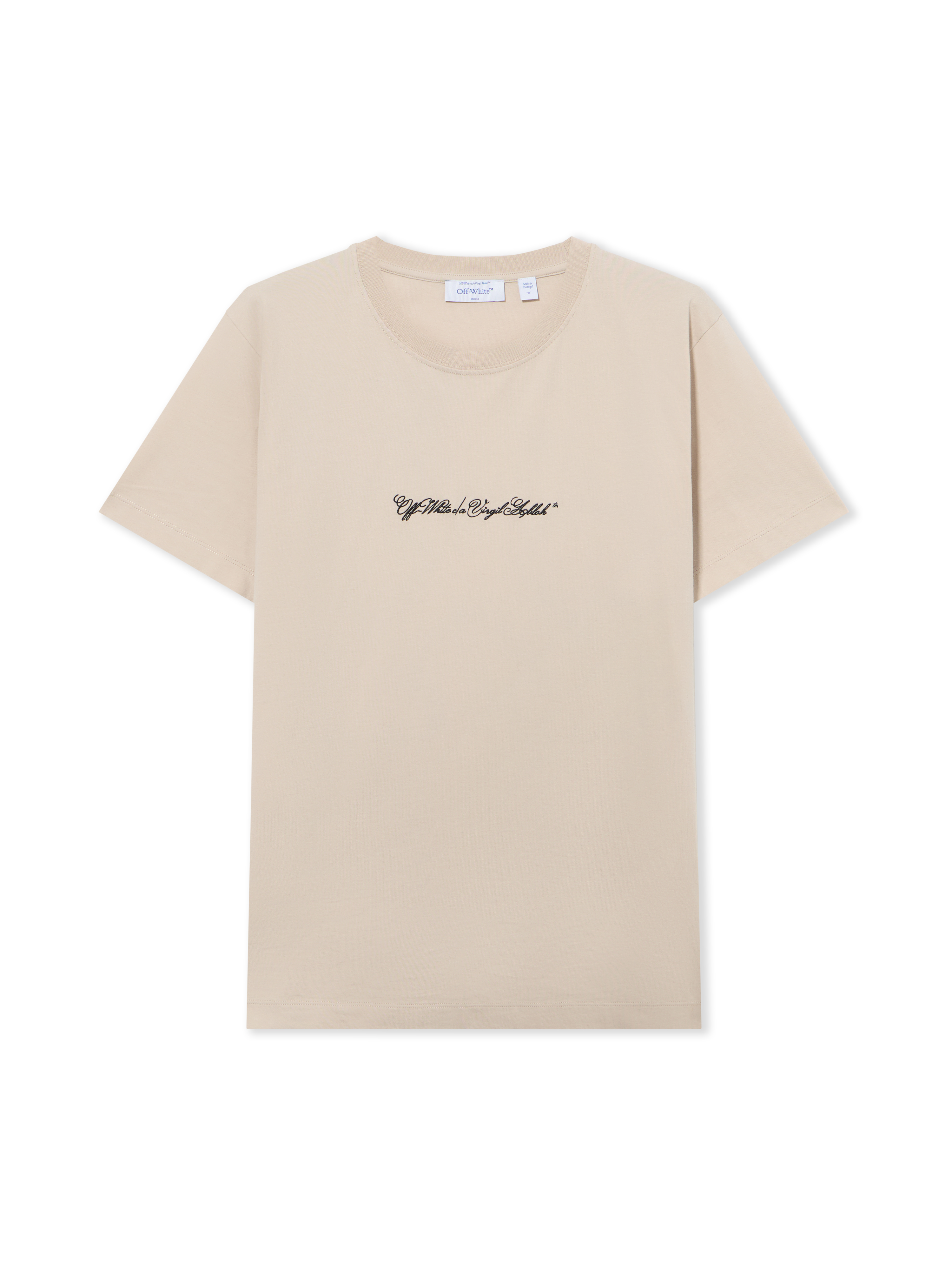 Off-white `script Arrow` Short Sleeve Slim T-shirt In Neutral