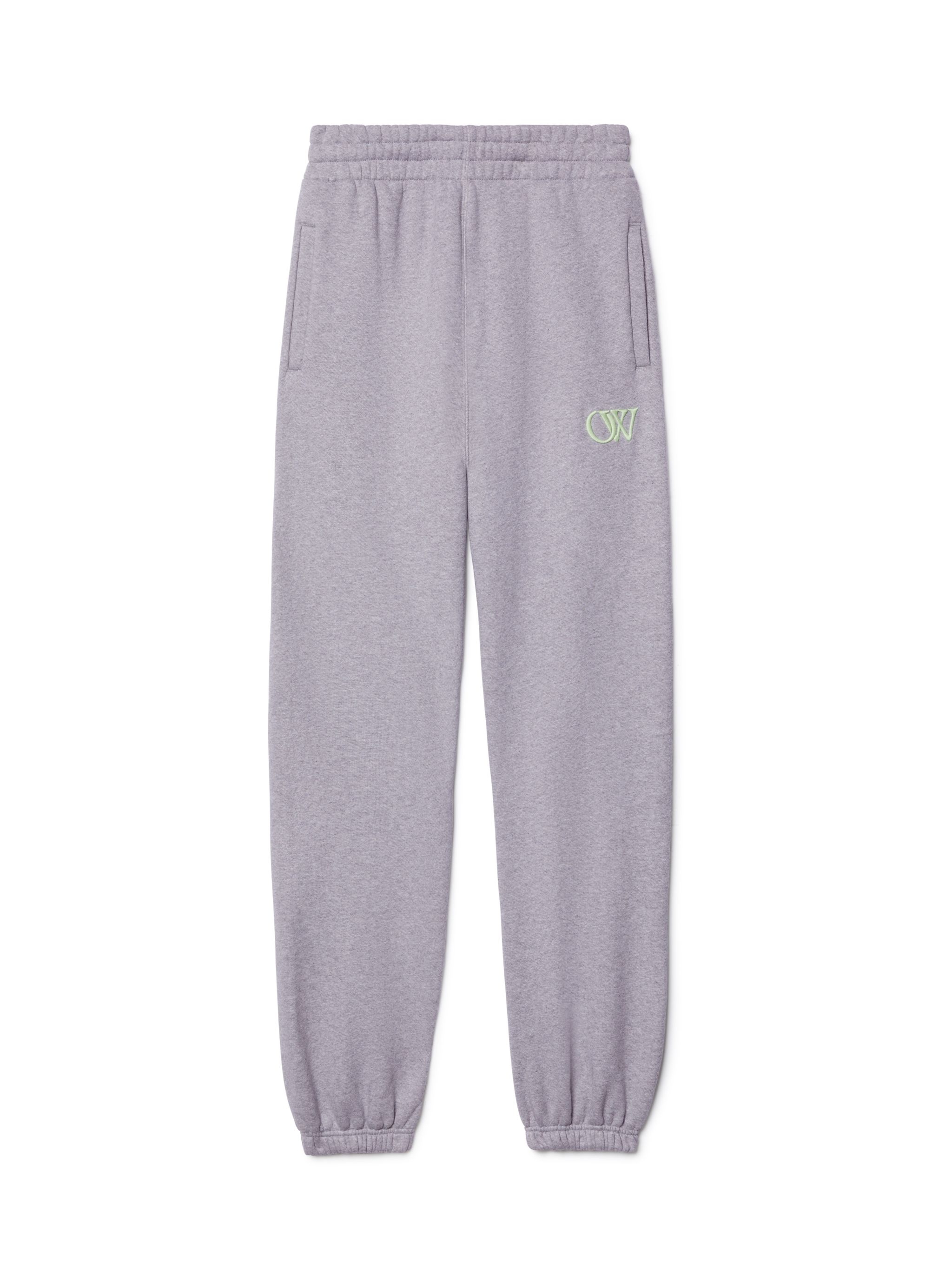 Off-white Gray Embroidered Ow Sweatpants In Grey