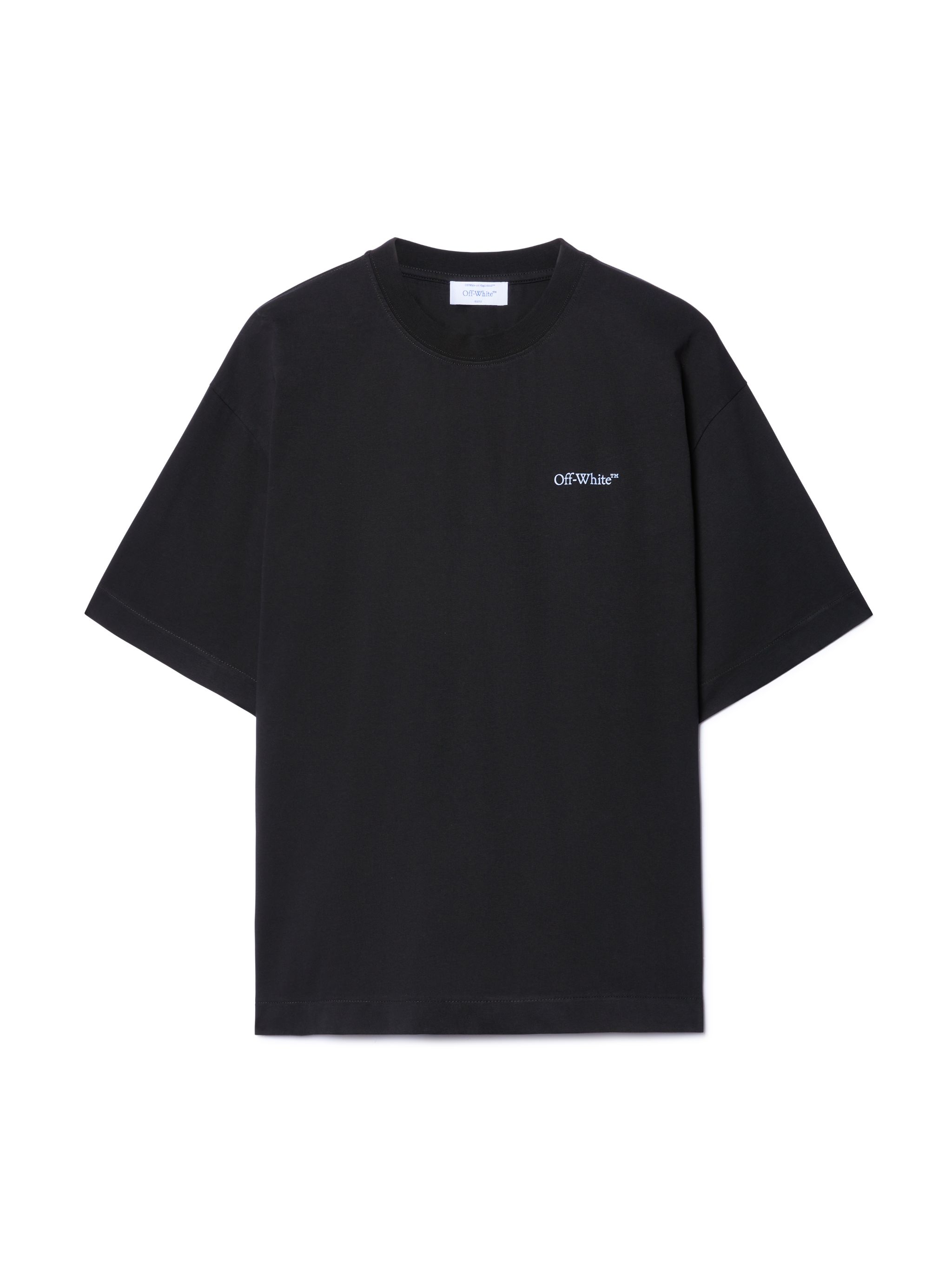 Off-white Graphic Print Short Sleeve Crew Neck T-shirt In Black