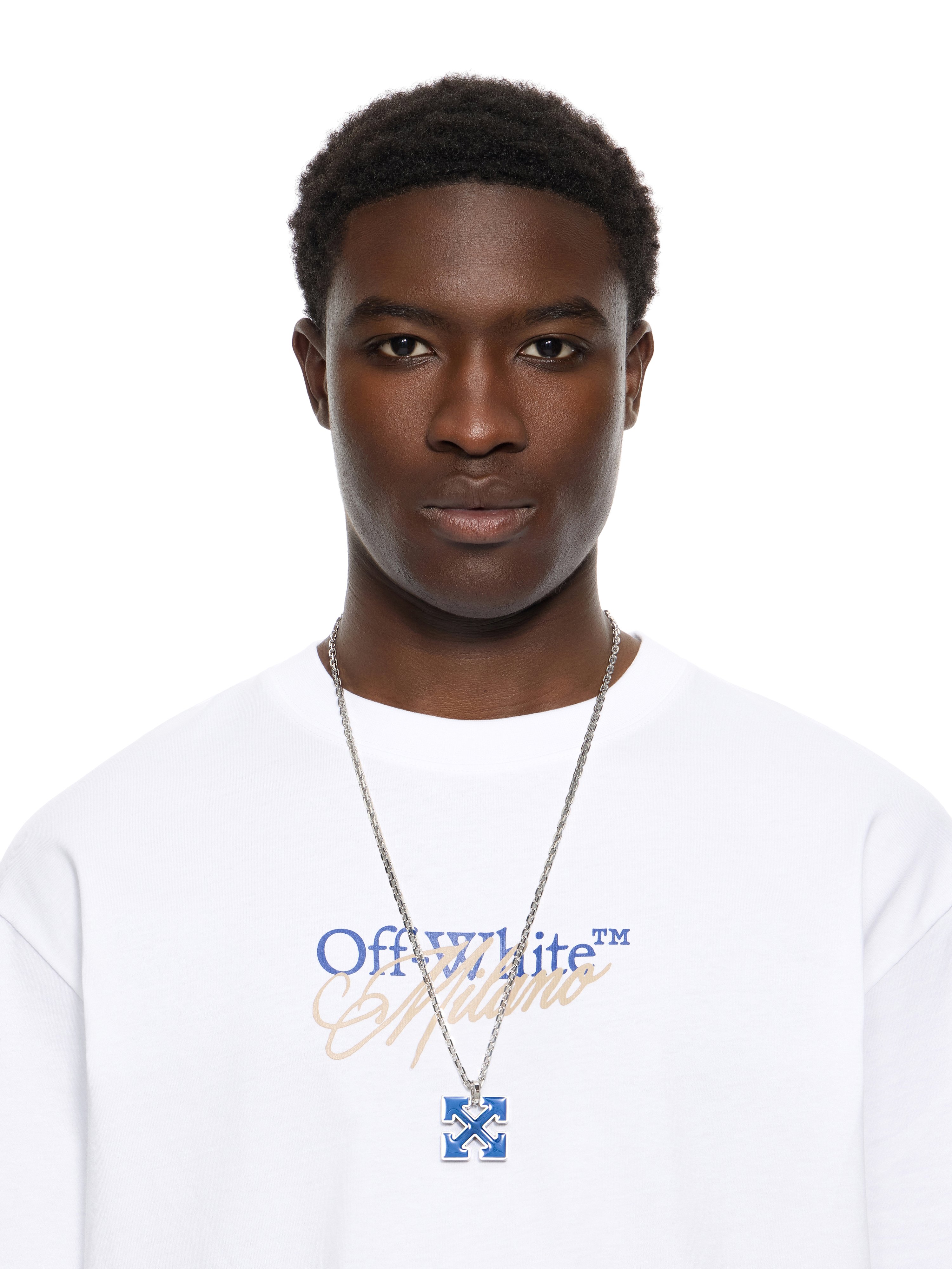 Off White Uomo Blu - Collana Con Frecce Smaltate - Accessories - One Size - Immagine 3
